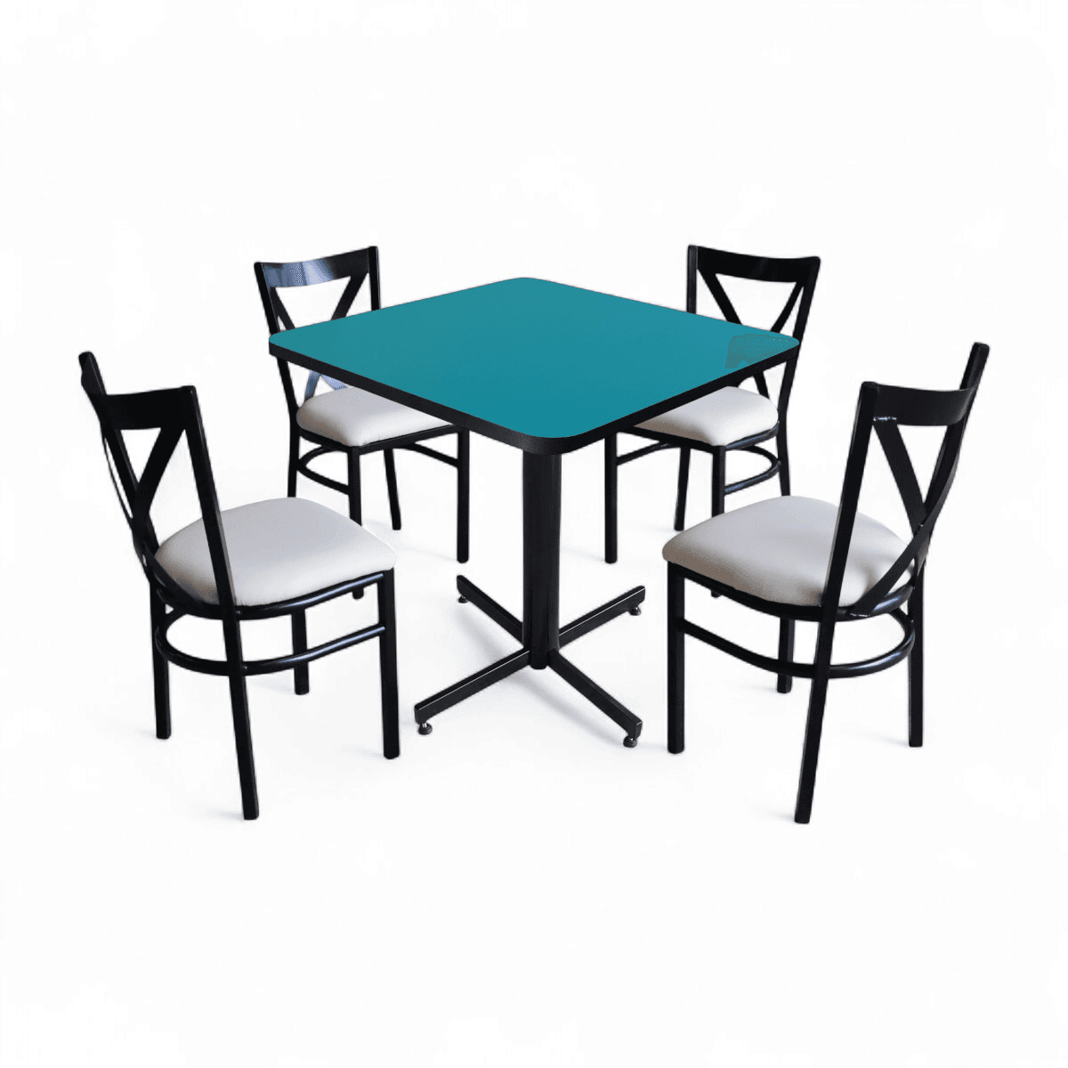 Conjunto Modelo Roma Turquesa - estándar 4 sillas view 4