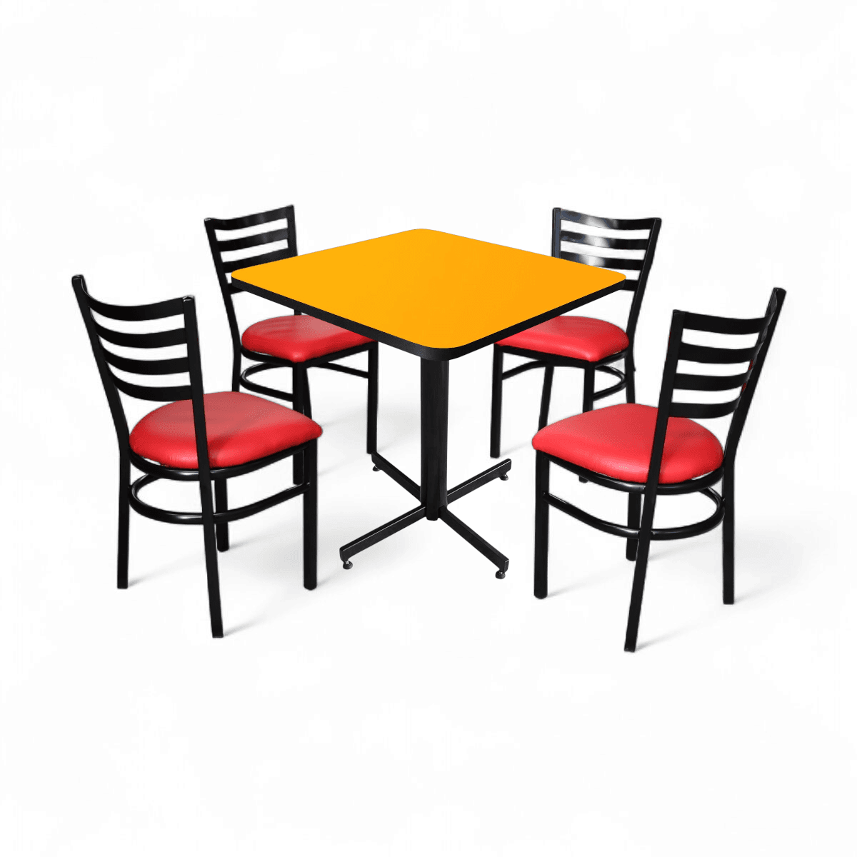 Conjunto Modelo Italia Amarillo Liso - estándar 4 sillas view 3