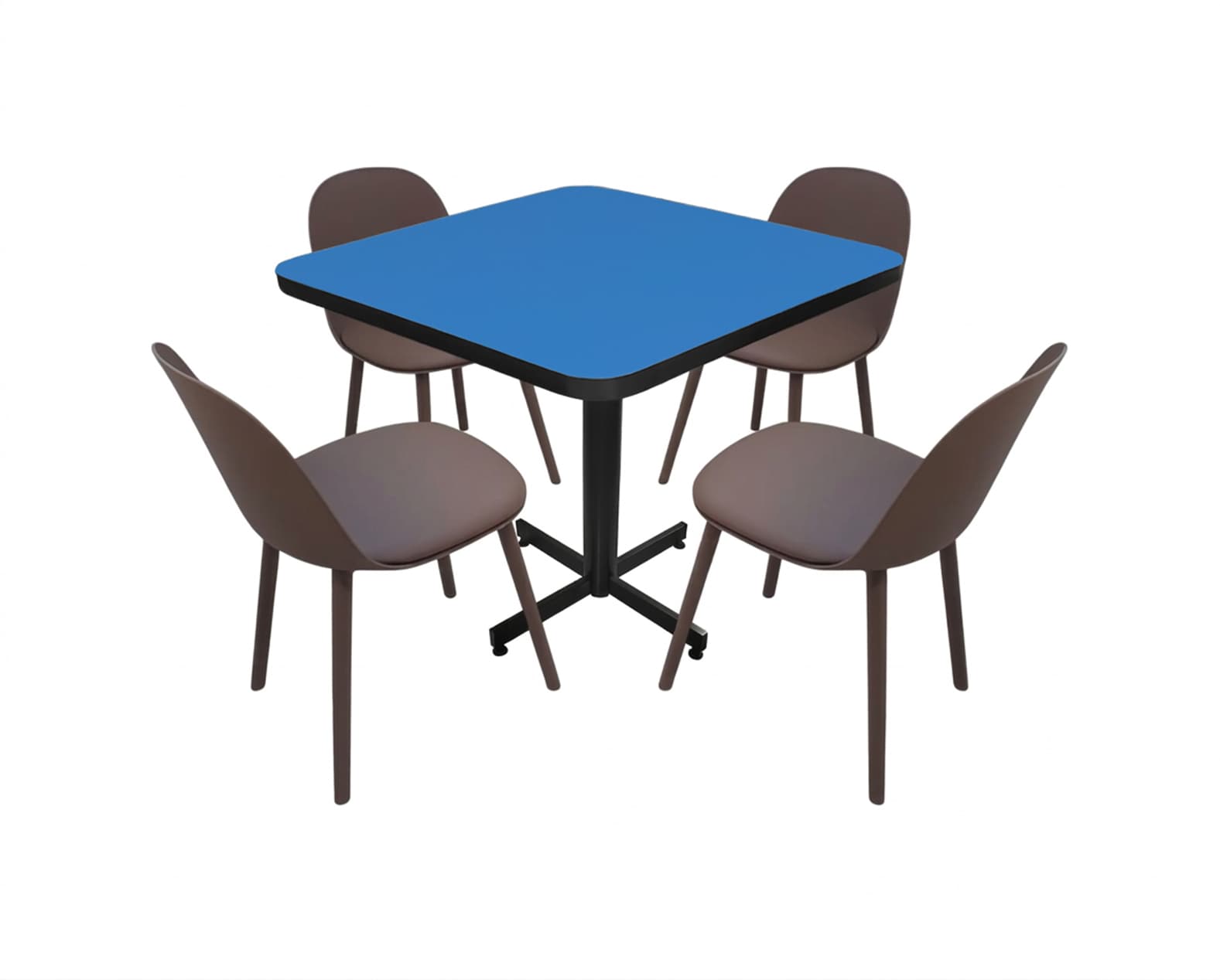 Conjunto Modelo Nova Azul Polar - estándar 4 sillas