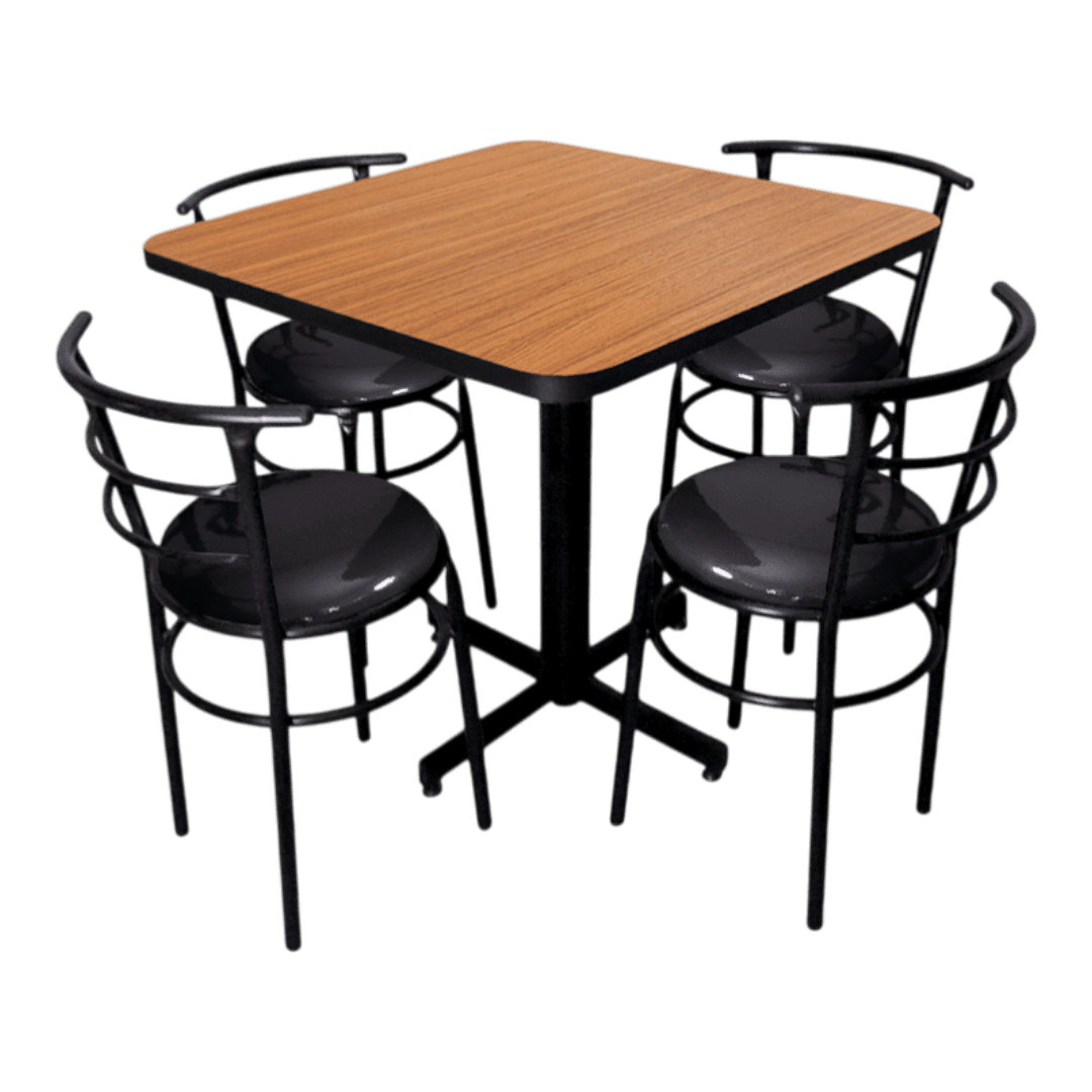 Conjunto Modelo Chabeli Roble - estándar 4 sillas view 4