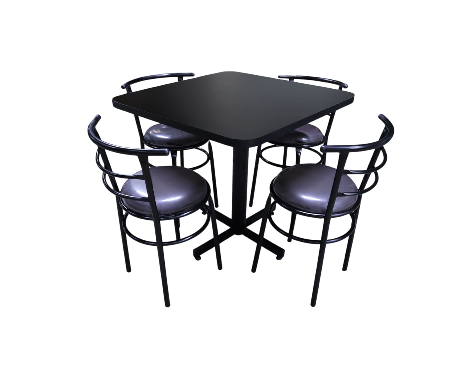 Conjunto Modelo Chabeli Negro Mate - estándar 4 sillas view 5