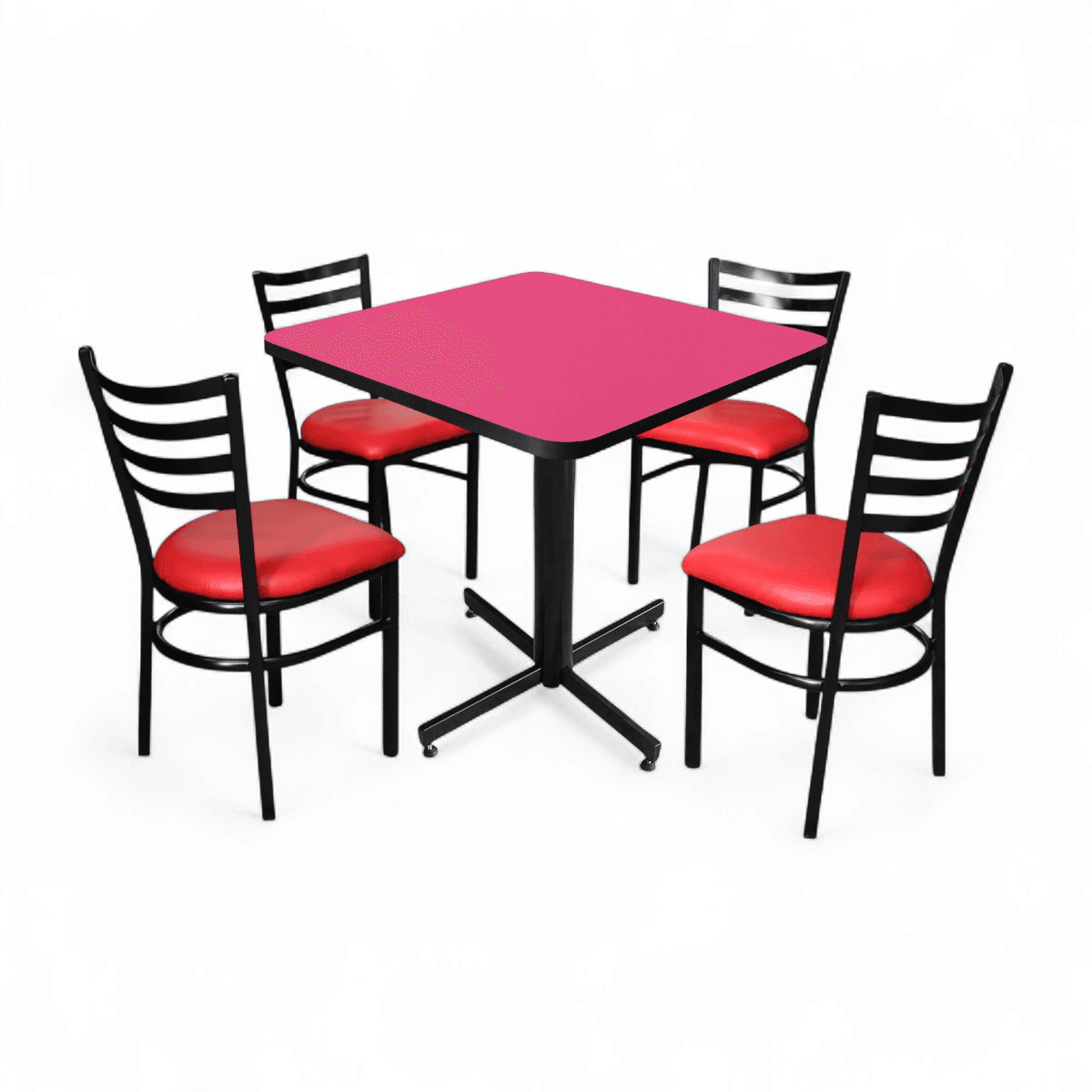 Conjunto Modelo Italia Rosa Mate - estándar 4 sillas view 8