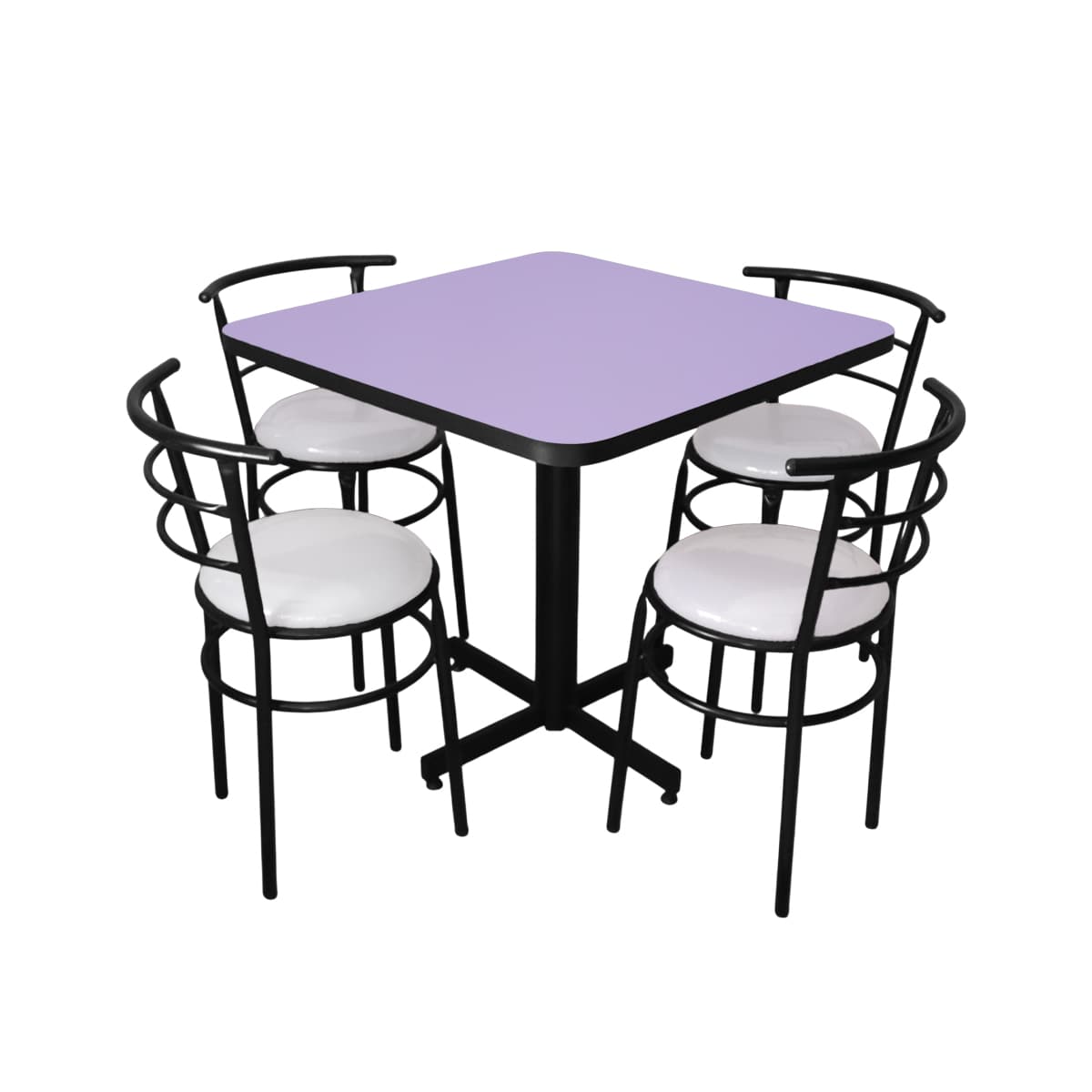 Conjunto Modelo Chabeli Lila - estándar 4 sillas