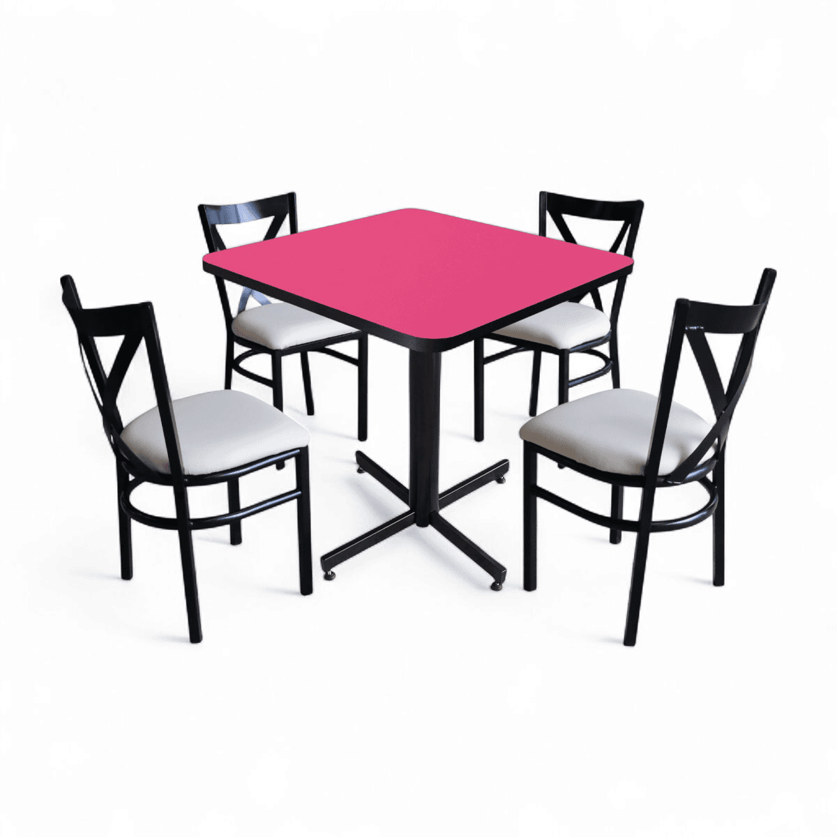 Conjunto Modelo Roma Rosa Mate - estándar 4 sillas view 5