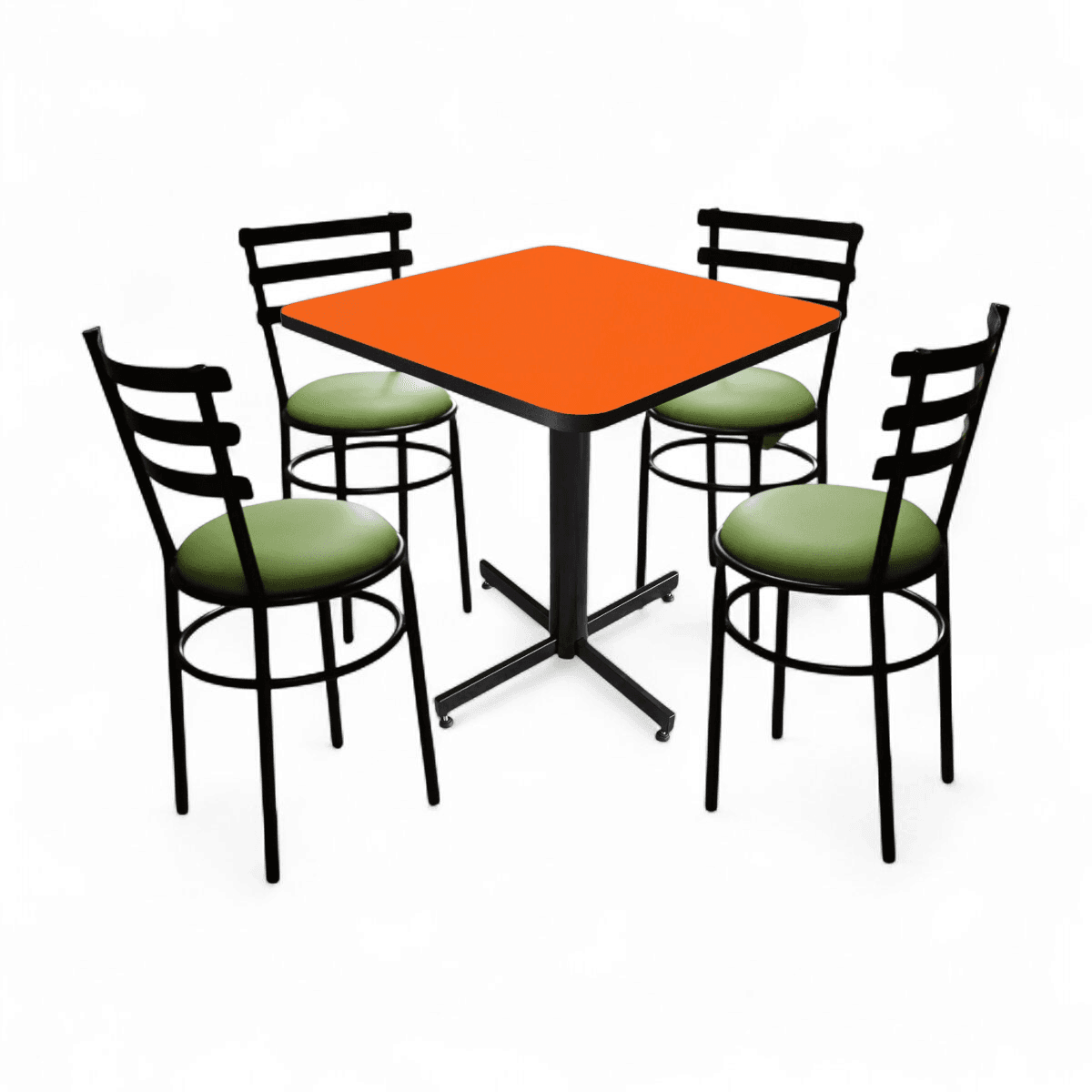 Conjunto Modelo Solera Naranja Liso - estándar 4 sillas view 6