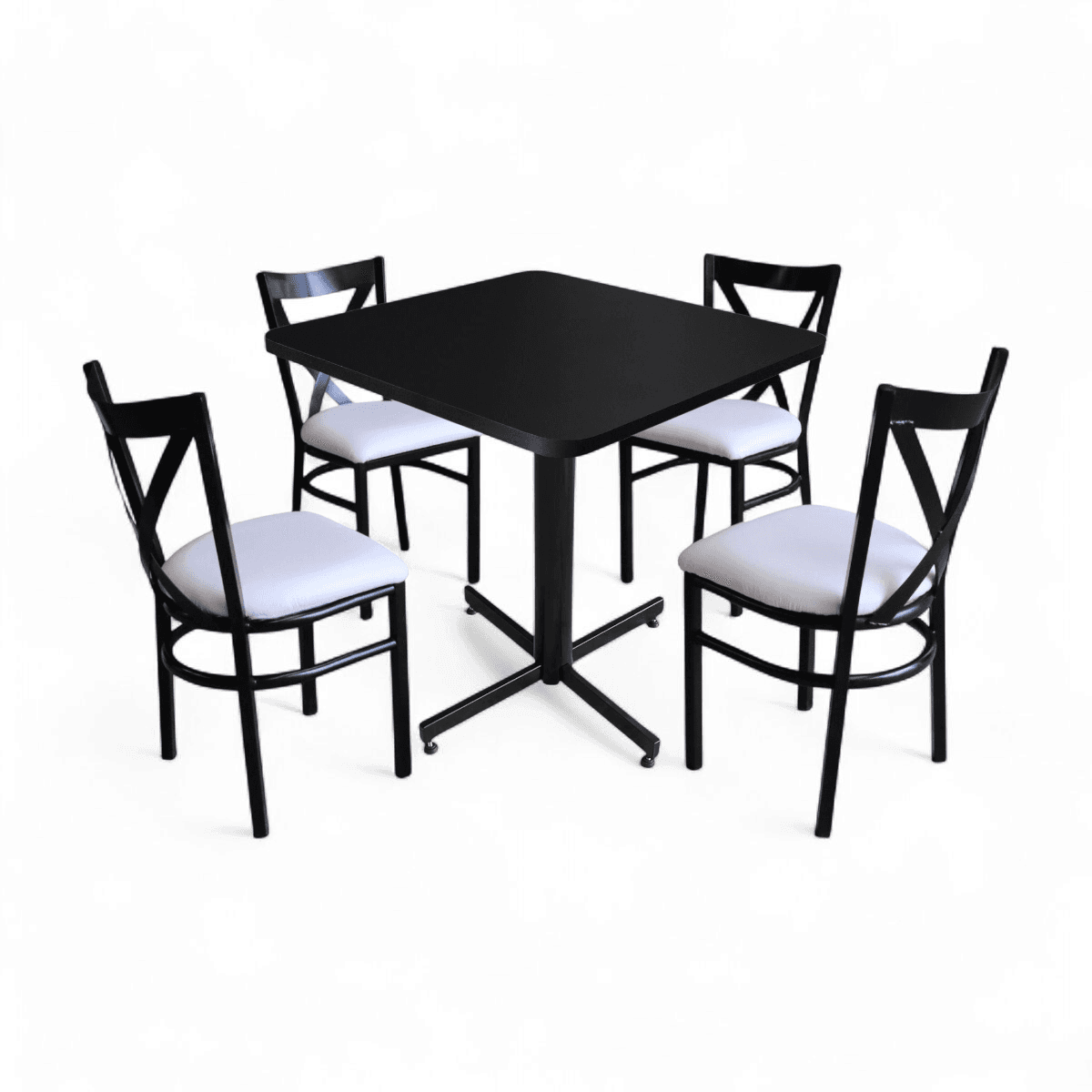 Conjunto Modelo Roma Negro Mate - estándar 4 sillas view 5