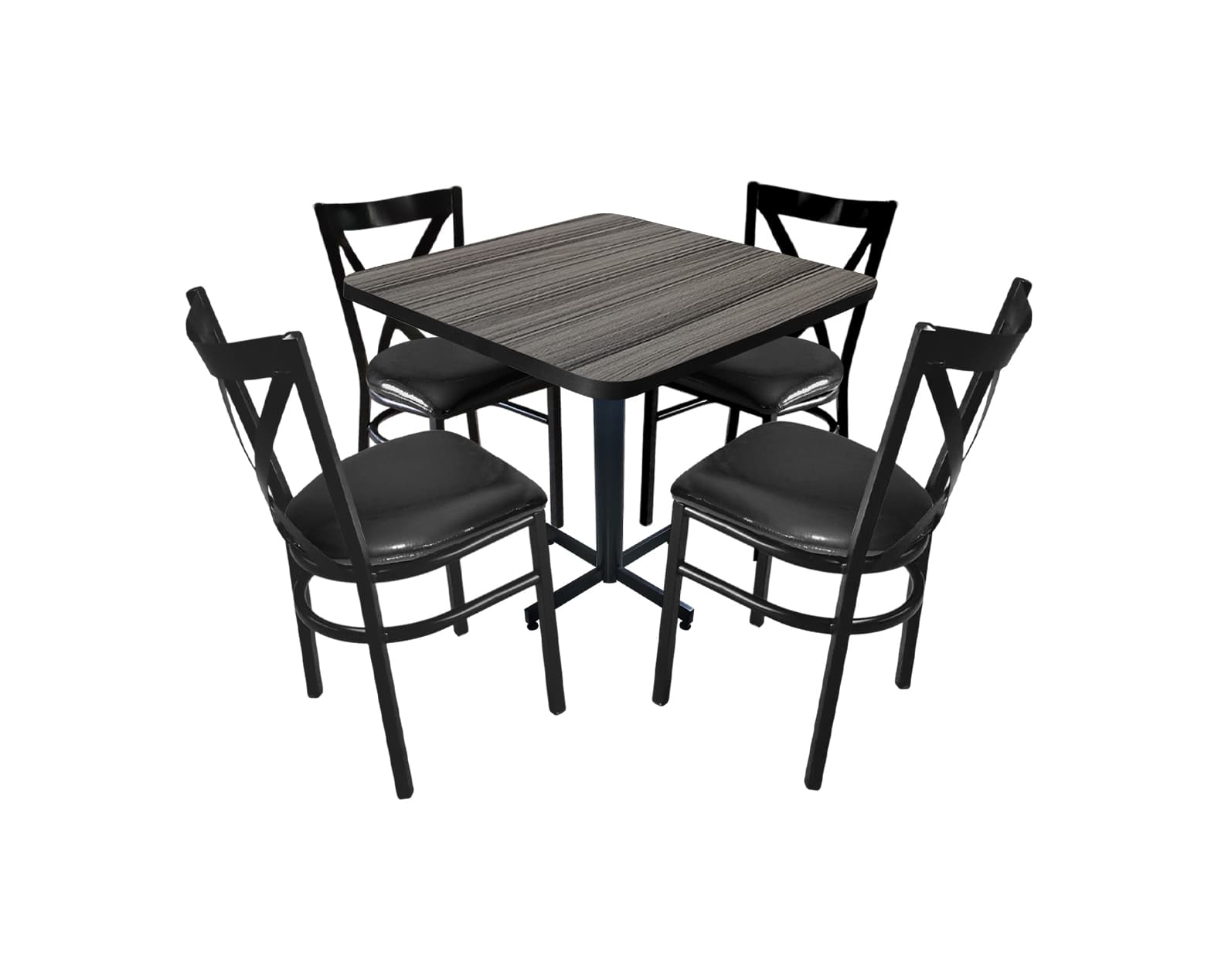 Conjunto Modelo Roma Gris Imperial - estándar 4 sillas