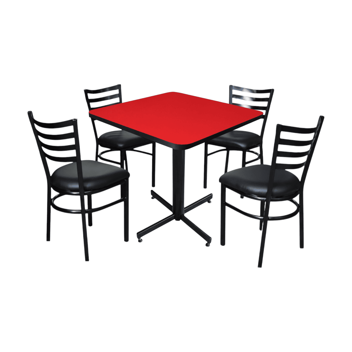 Conjunto Modelo Italia Rojo Liso Brillante - estándar 4 sillas view 14