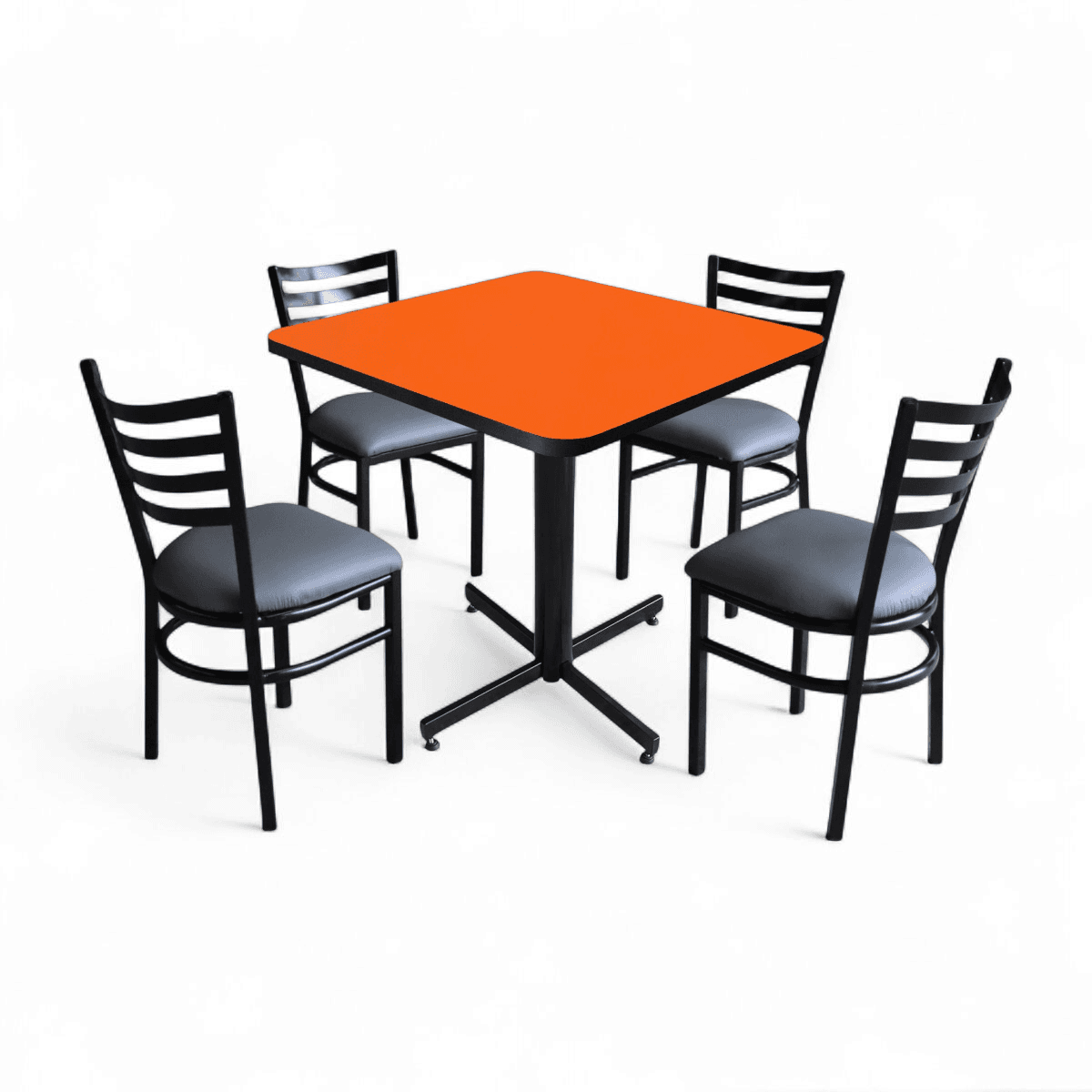 Conjunto Modelo Italia Naranja Liso - estándar 4 sillas view 16