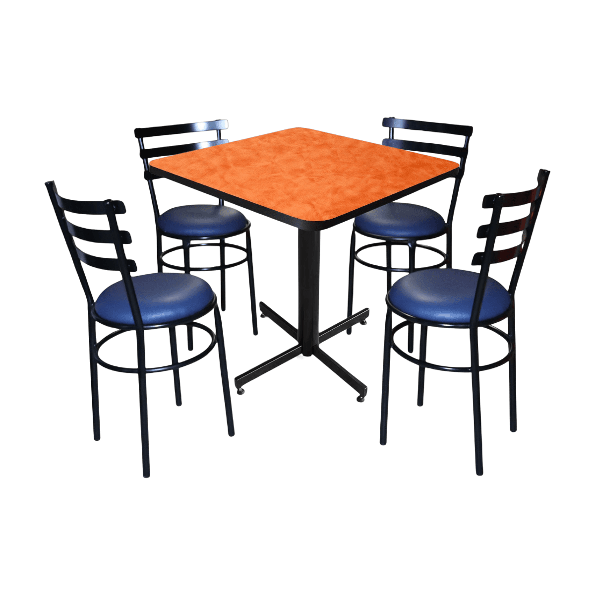 Conjunto Modelo Solera Naranja Deslavado - estándar 4 sillas