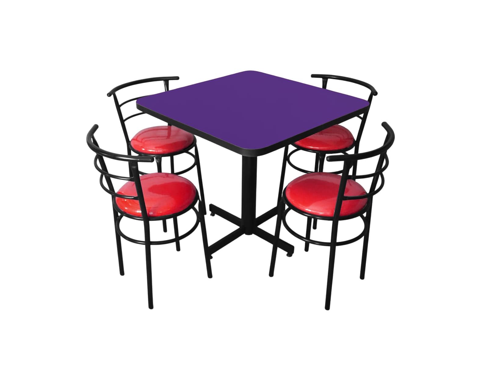 Conjunto Modelo Chabeli Morado Mate - estándar 4 sillas view 3