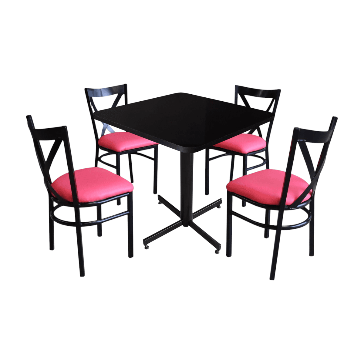 Conjunto Modelo Roma Negro Brillante - estándar 4 sillas view 17