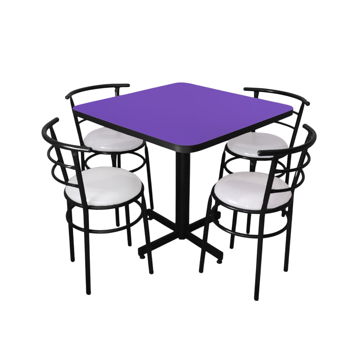 Conjunto Modelo Chabeli Morado - estándar 4 sillas