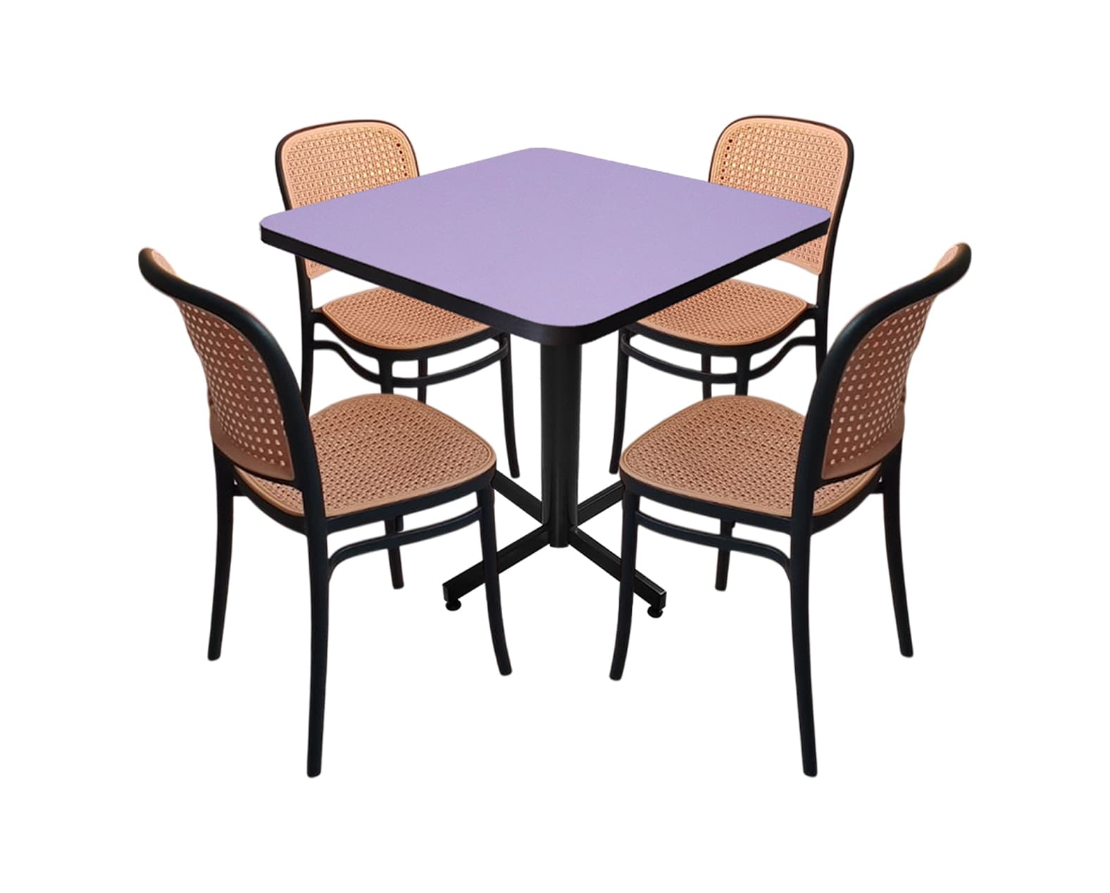 Conjunto Modelo Tulum Lila - estándar 4 sillas