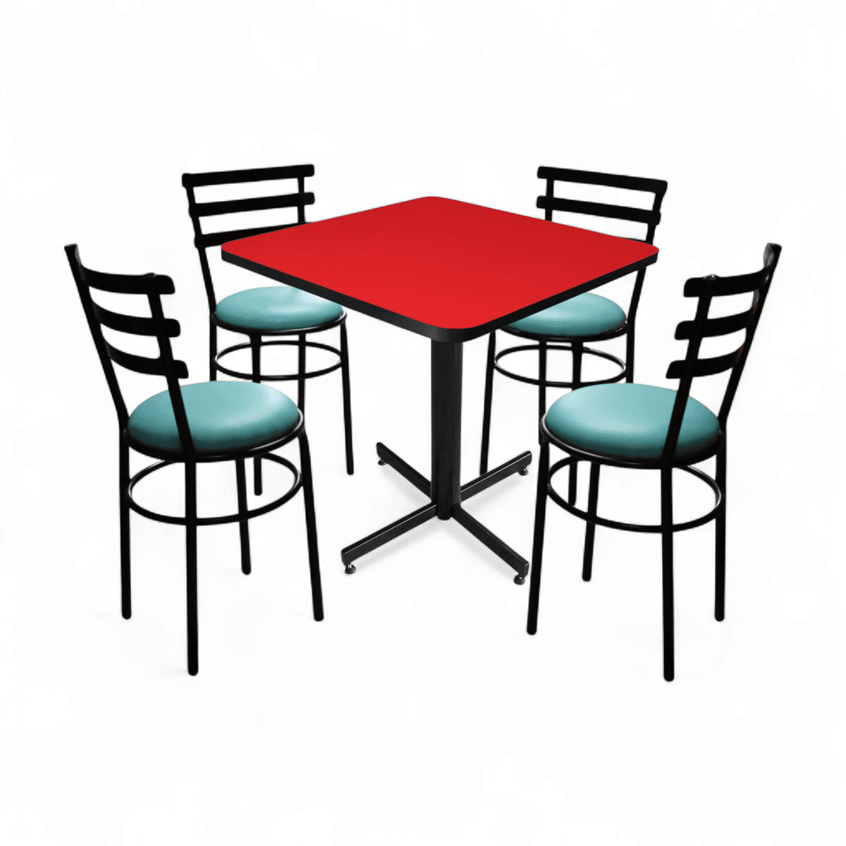 Conjunto Modelo Solera Rojo Liso Brillante - estándar 4 sillas view 2