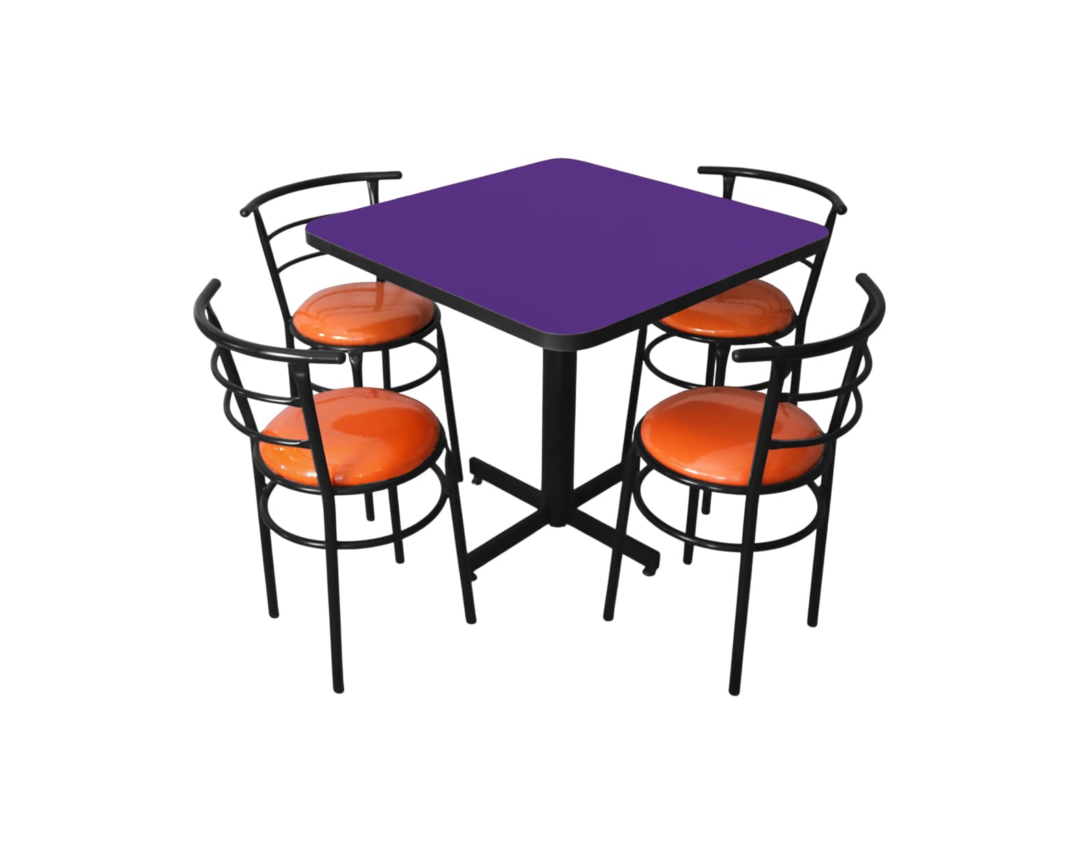 Conjunto Modelo Chabeli Morado Mate - estándar 4 sillas view 5