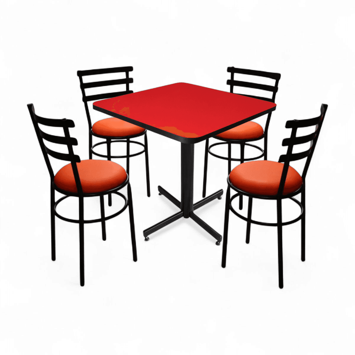 Conjunto Modelo Solera Rojo Liso Brillante - estándar 4 sillas view 11