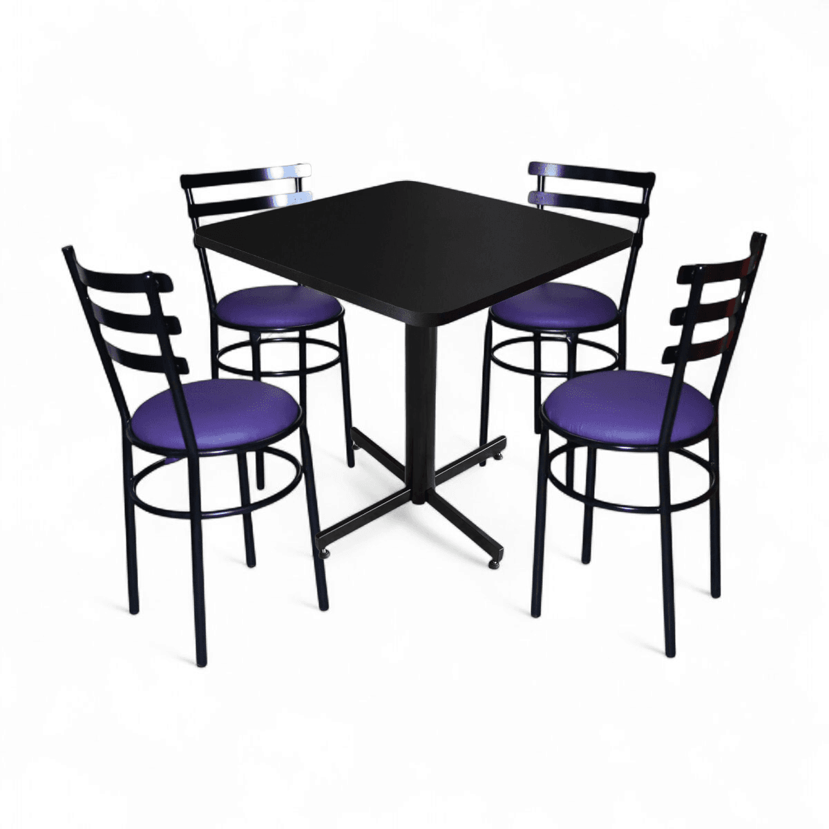 Conjunto Modelo Solera Negro Mate - estándar 4 sillas view 14