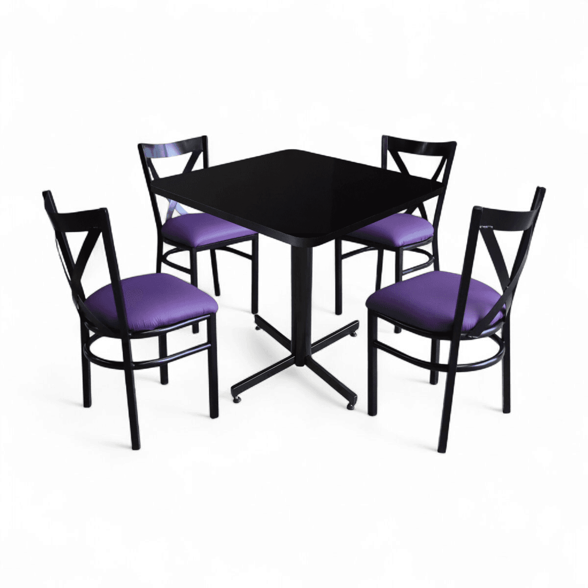 Conjunto Modelo Roma Negro Brillante - estándar 4 sillas view 12