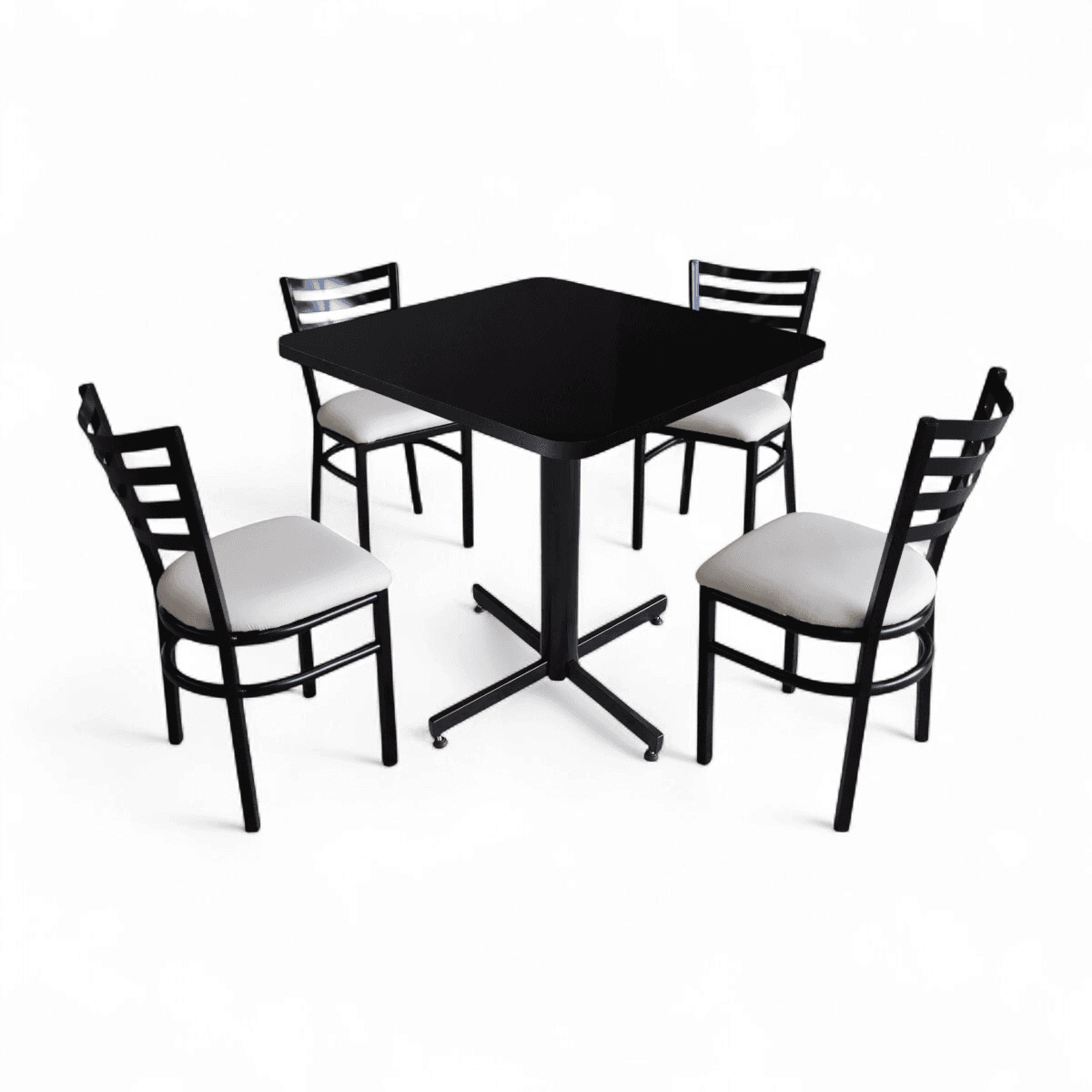 Conjunto Modelo Italia Negro Brillante - estándar 4 sillas view 11