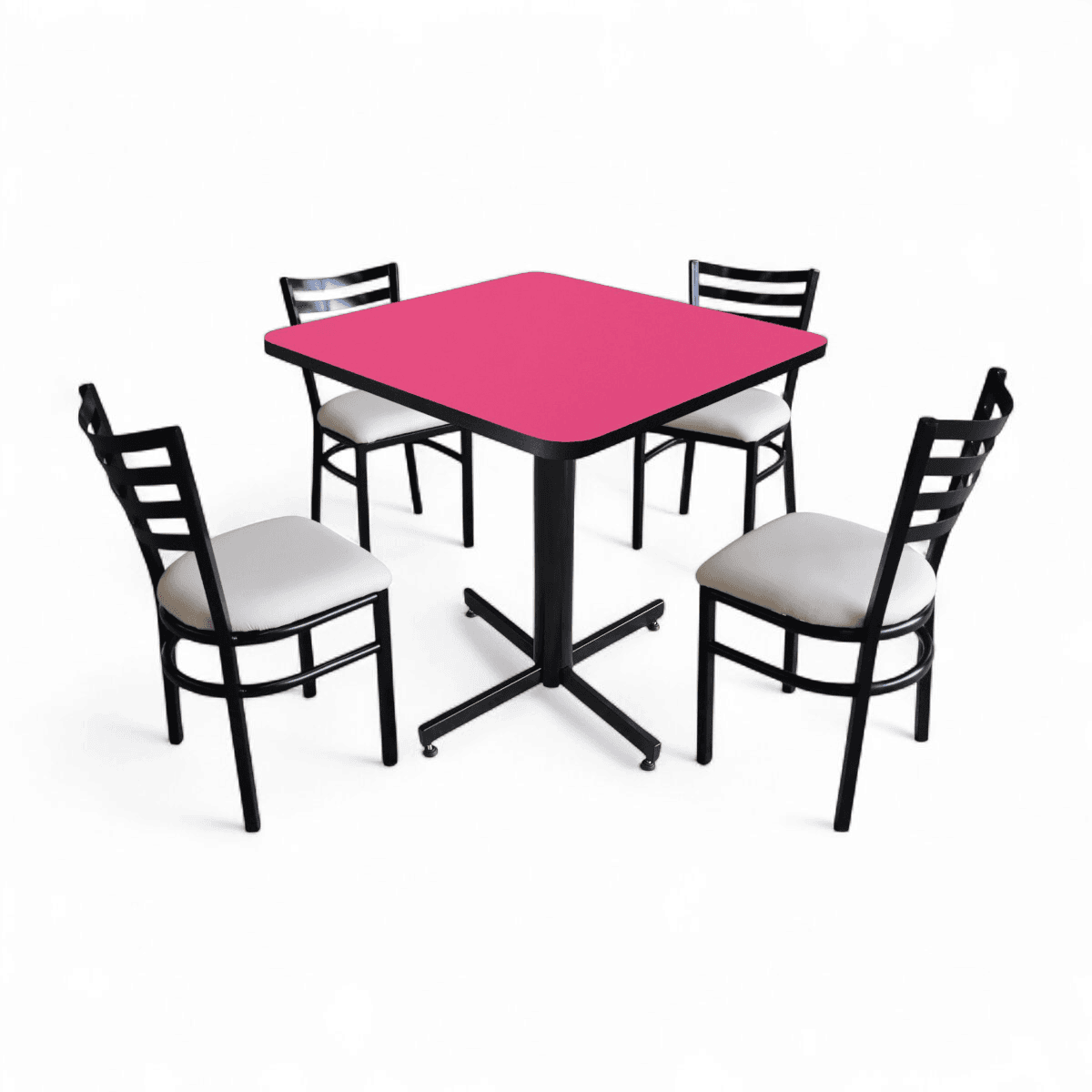 Conjunto Modelo Italia Rosa Mate - estándar 4 sillas view 7