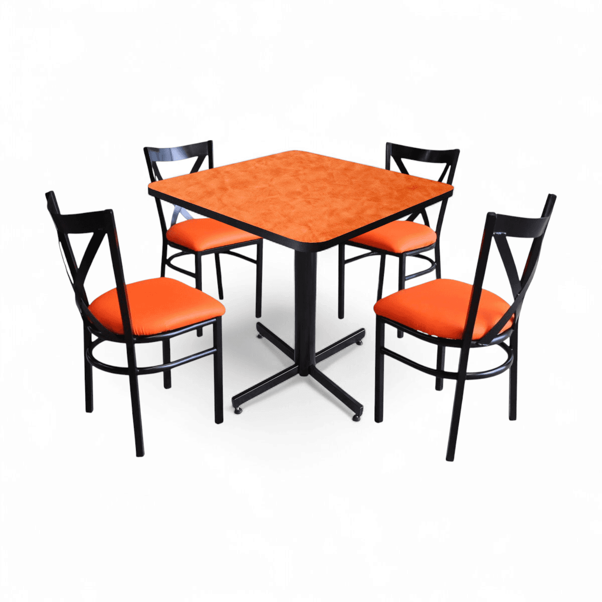 Conjunto Modelo Roma Naranja Deslavado - estándar 4 sillas view 2