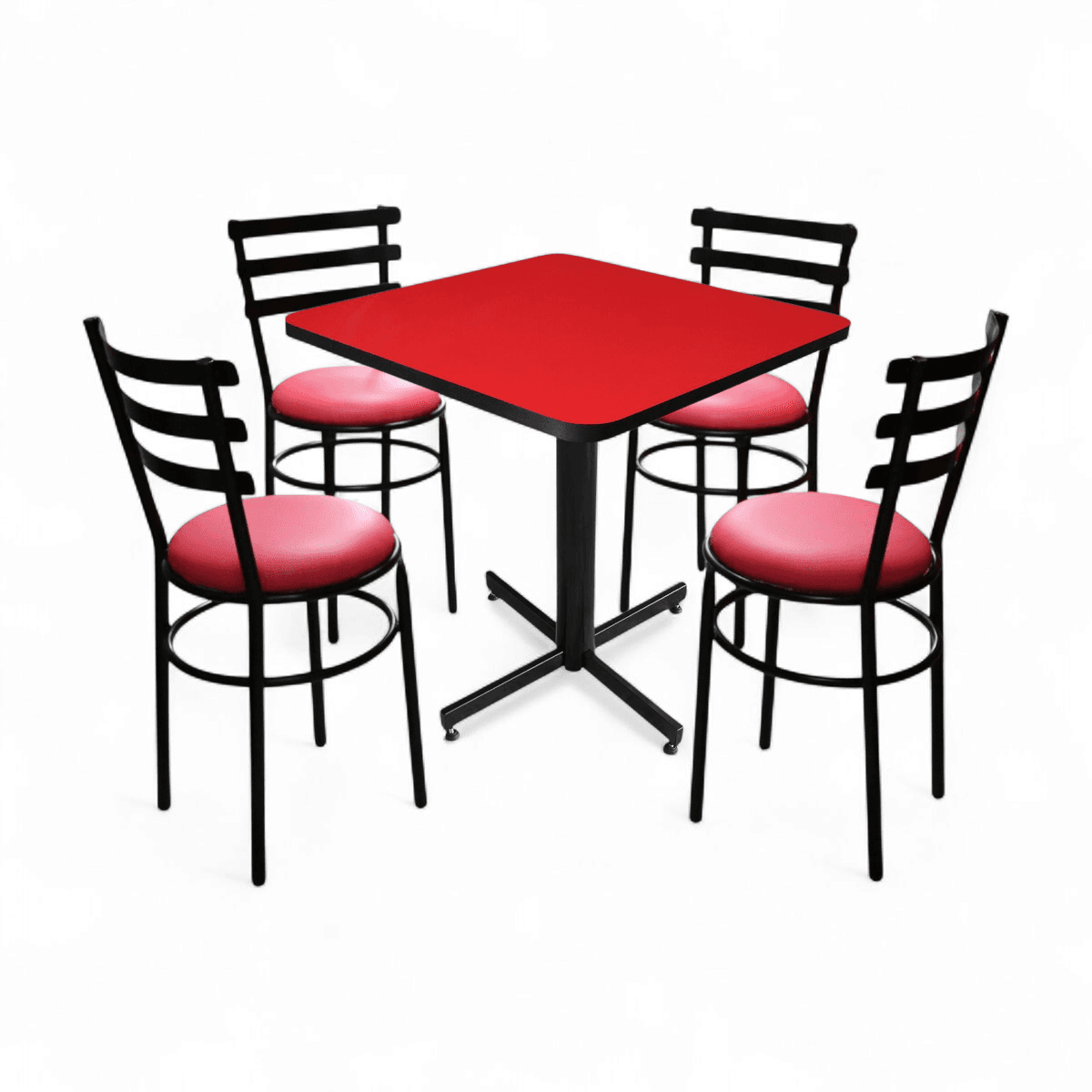 Conjunto Modelo Solera Rojo Liso Brillante - estándar 4 sillas view 7