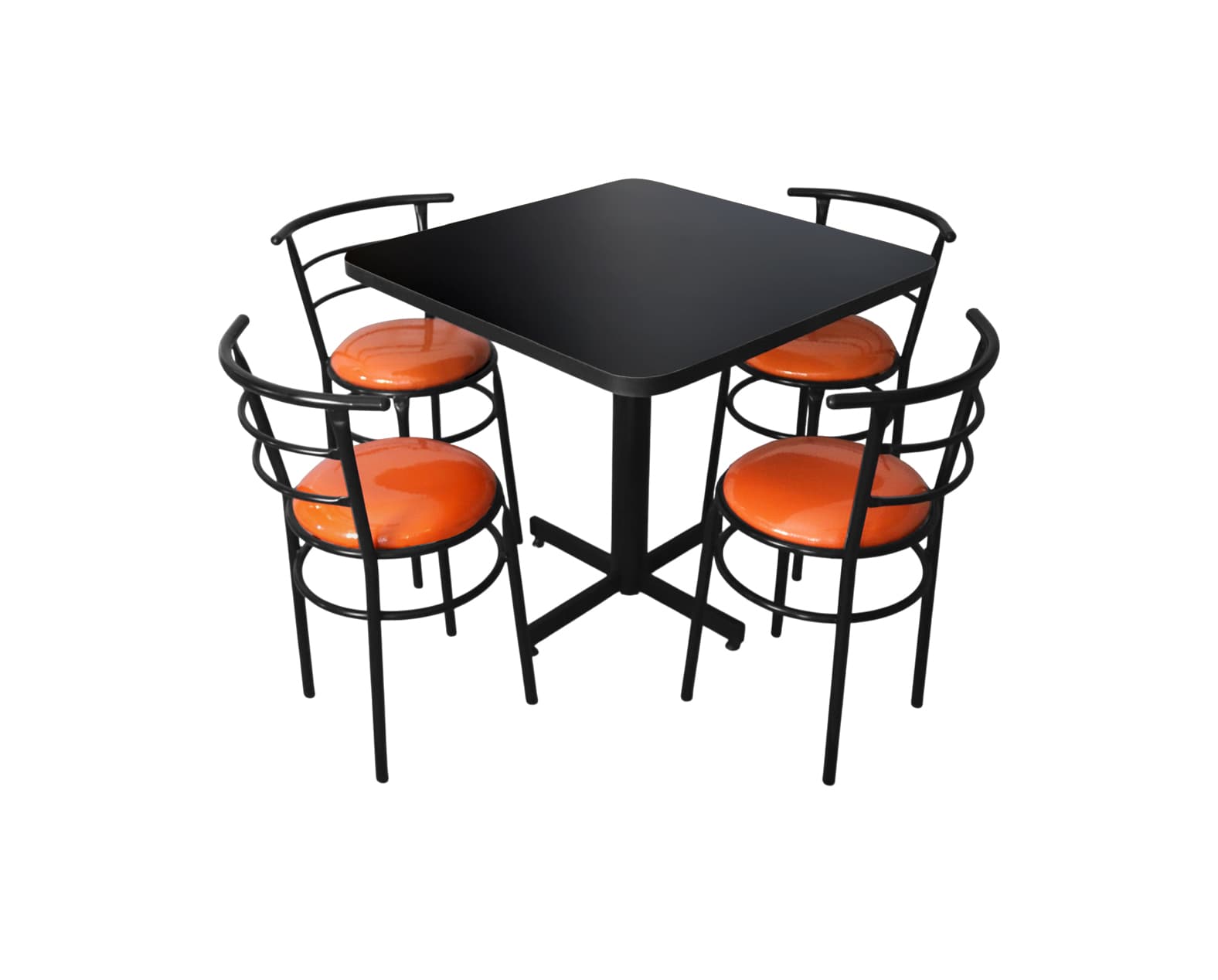 Conjunto Modelo Chabeli Negro Mate - estándar 4 sillas view 6