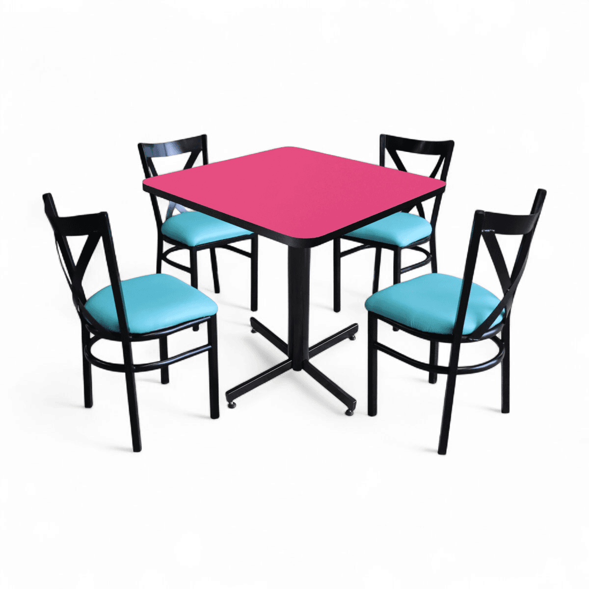 Conjunto Modelo Roma Rosa Mate - estándar 4 sillas view 11