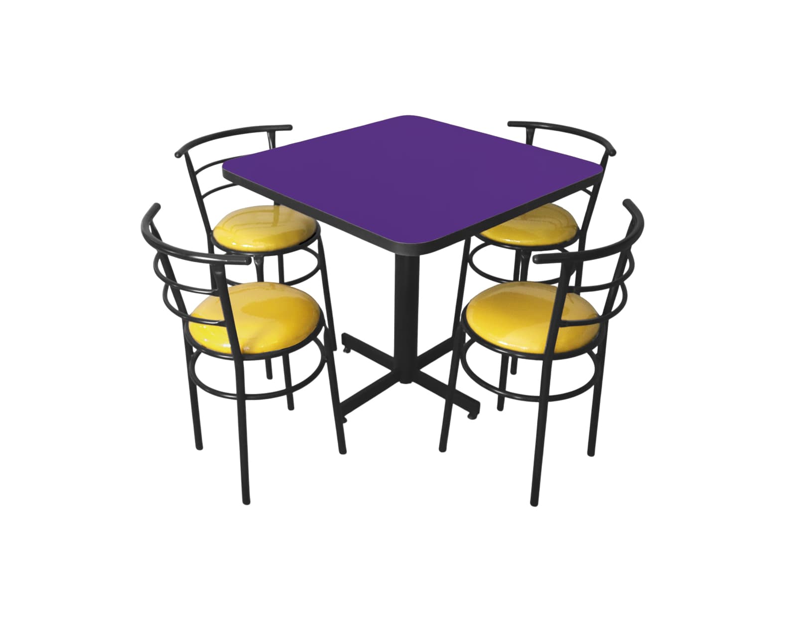 Conjunto Modelo Chabeli Morado Mate - estándar 4 sillas view 4