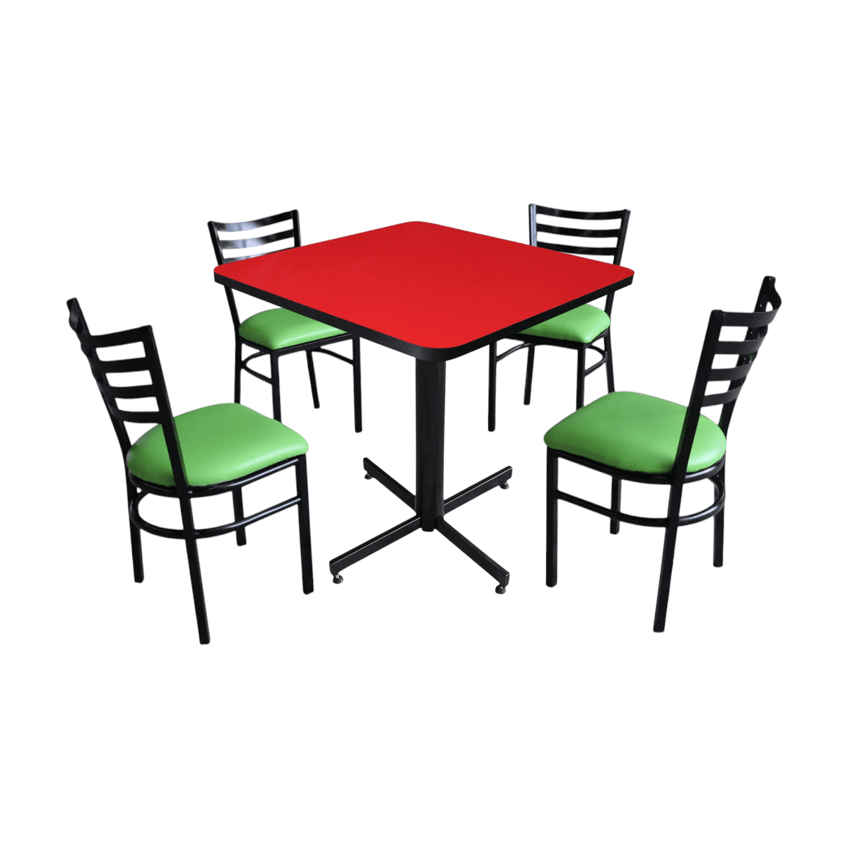 Conjunto Modelo Italia Rojo Liso Brillante - estándar 4 sillas view 12