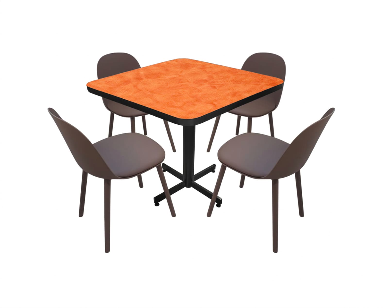 Conjunto Modelo Nova Naranja Deslavado - estándar 4 sillas view 2