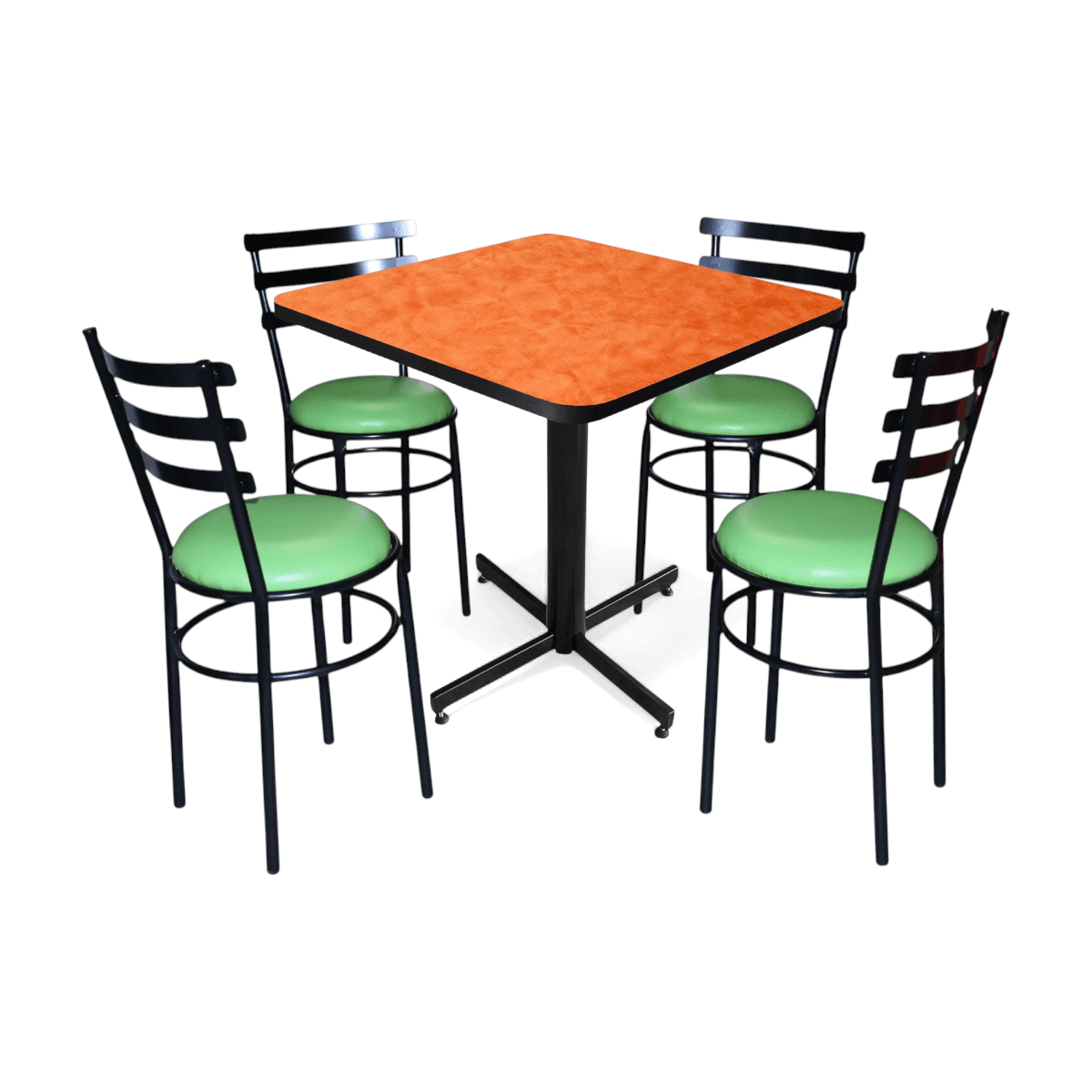 Conjunto Modelo Solera Naranja Deslavado - estándar 4 sillas view 2