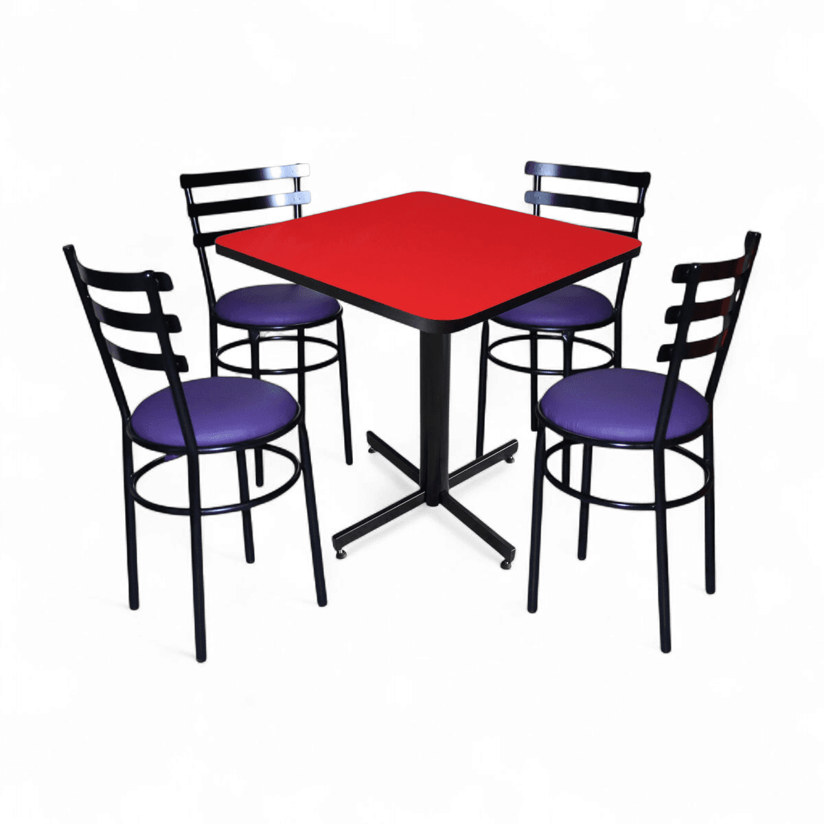 Conjunto Modelo Solera Rojo Liso Brillante - estándar 4 sillas view 8