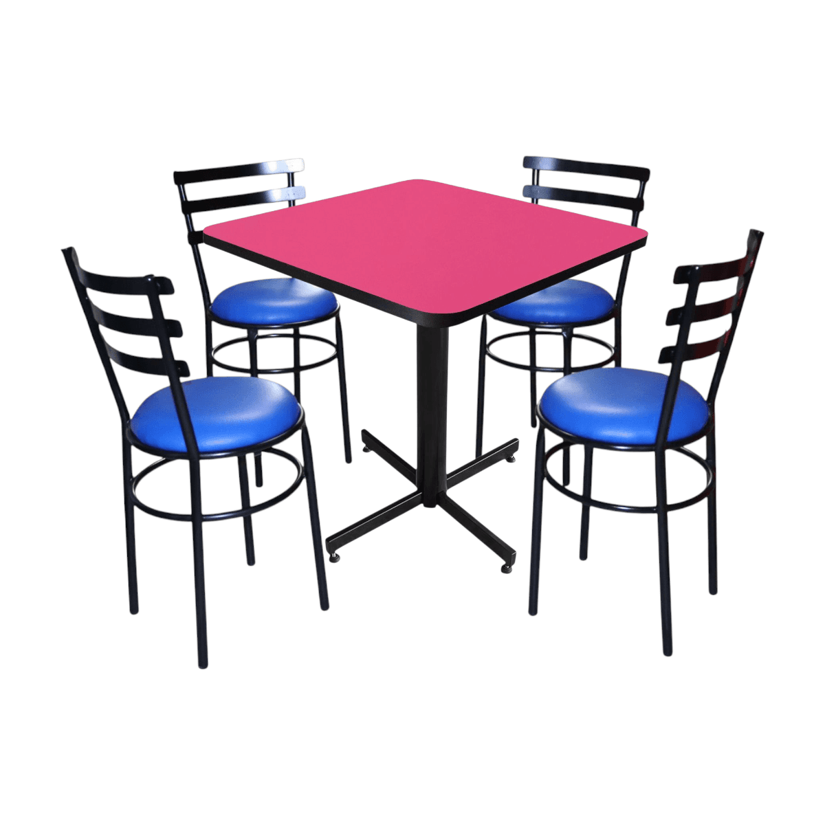 Conjunto Modelo Solera Rosa Mate - estándar 4 sillas view 3