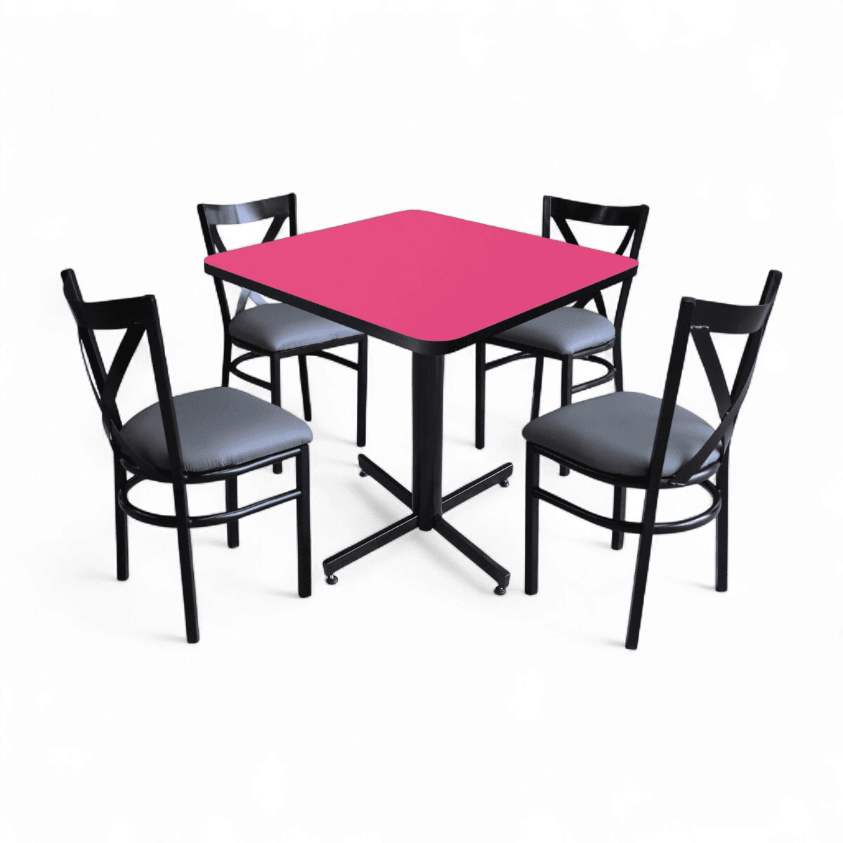 Conjunto Modelo Roma Rosa Mate - estándar 4 sillas view 6