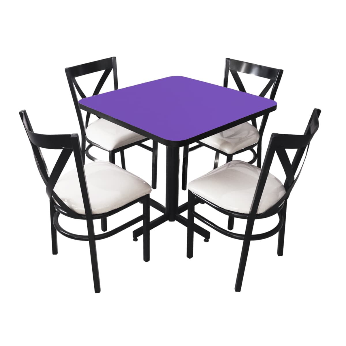 Conjunto Modelo Roma Morado - estándar 4 sillas