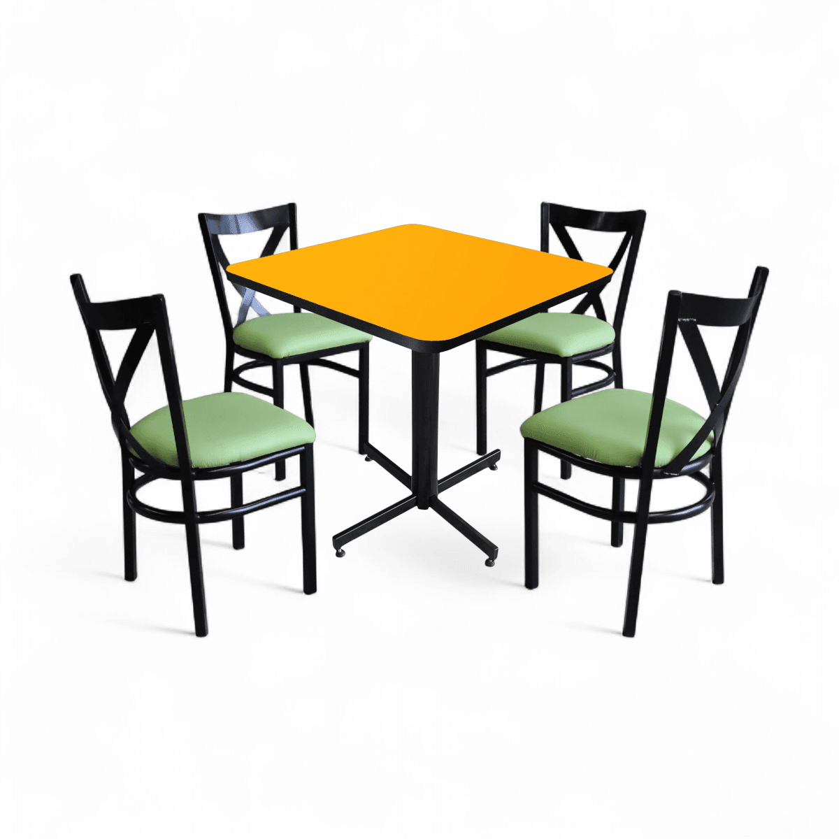 Conjunto Modelo Roma Amarillo Liso - estándar 4 sillas view 12