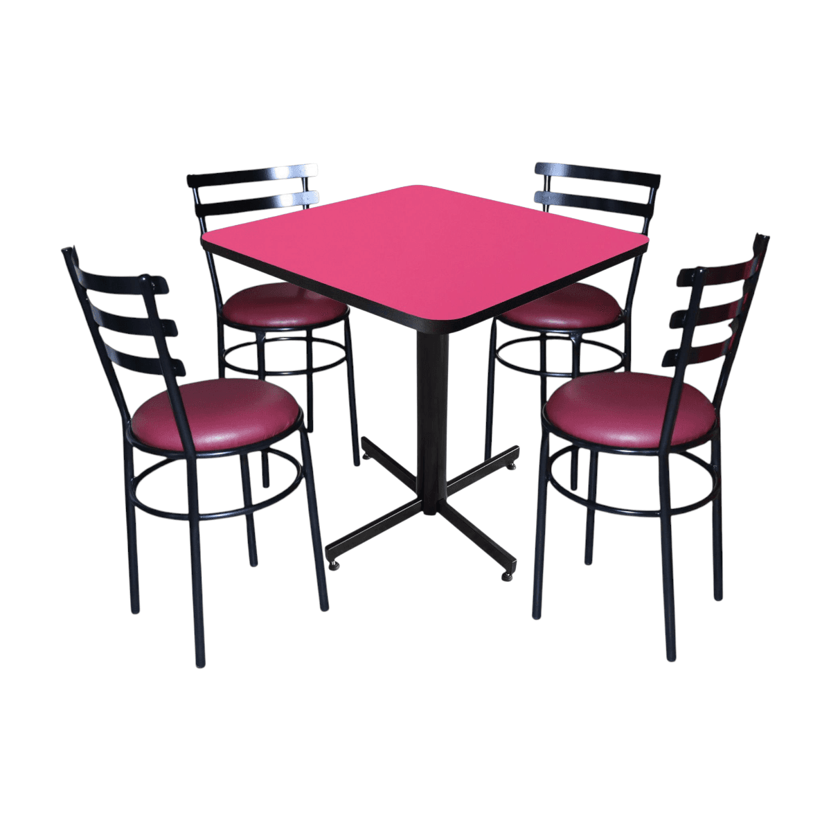 Conjunto Modelo Solera Rosa Mate - estándar 4 sillas view 6