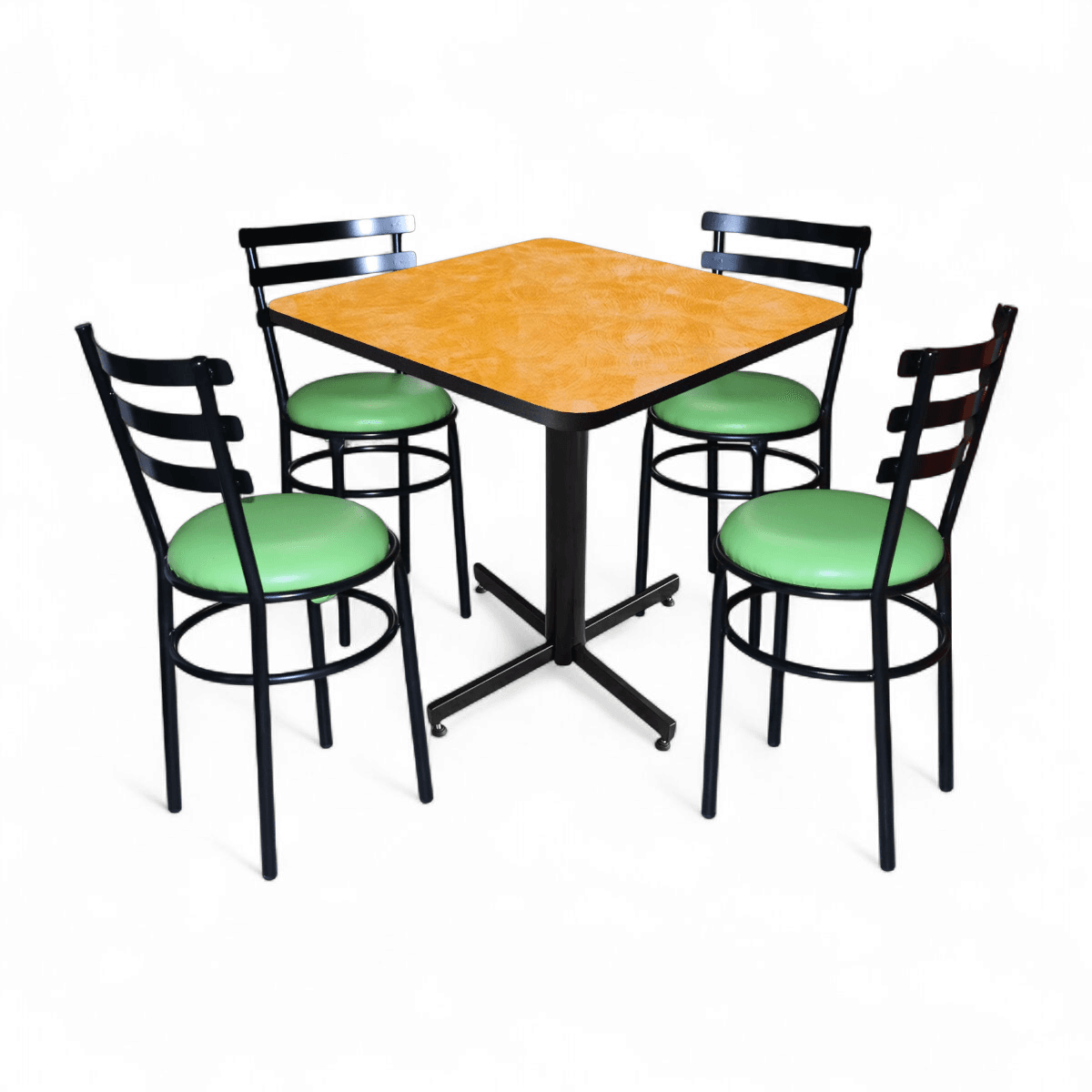 Conjunto Modelo Solera Amarillo Deslavado - estándar 4 sillas