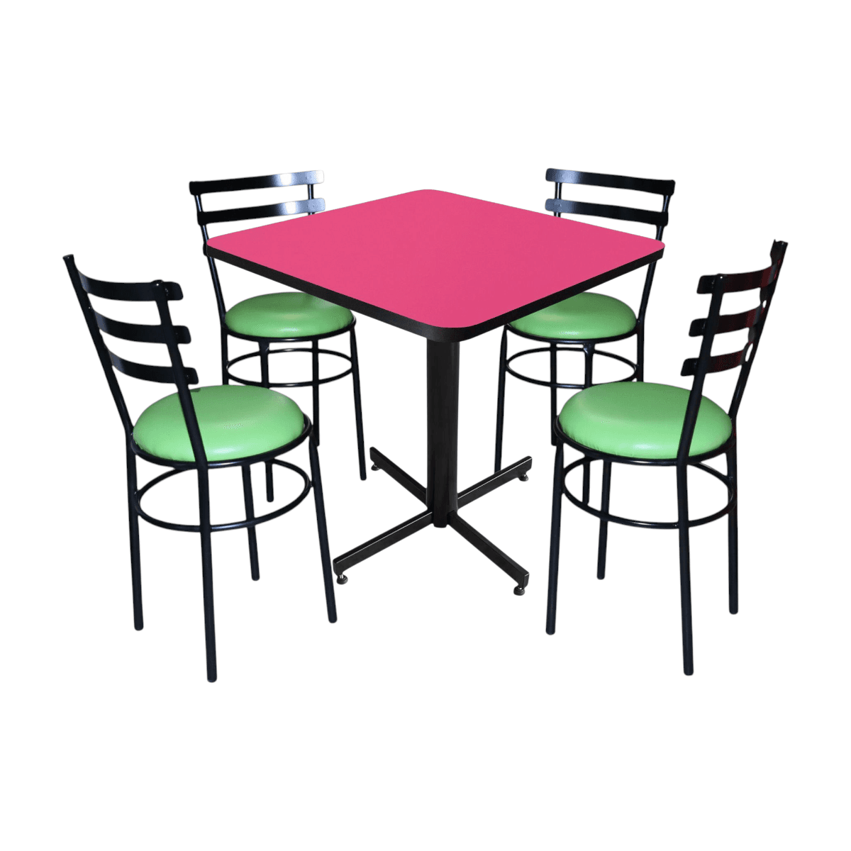 Conjunto Modelo Solera Rosa Mate - estándar 4 sillas view 5