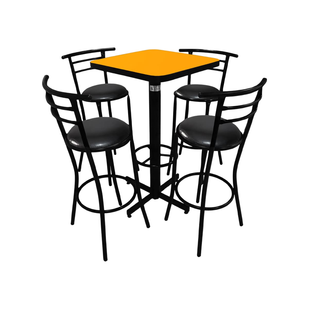 Conjunto Periquero Modelo Chabeli Amarillo Uso - 4 bancos view 3