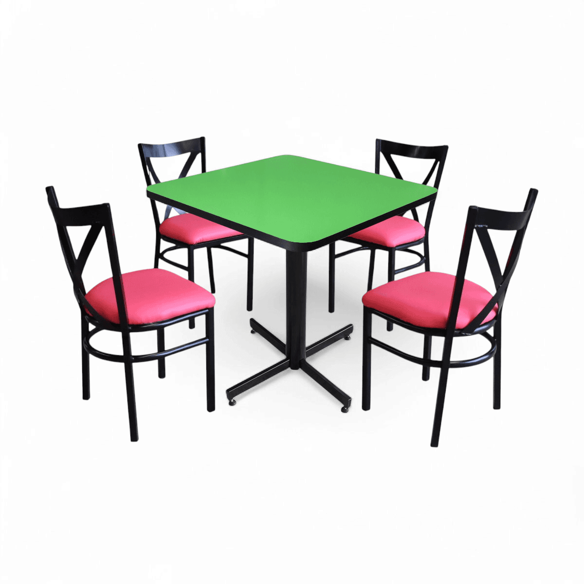 Conjunto Modelo Roma Verde Limón - estándar 4 sillas view 7