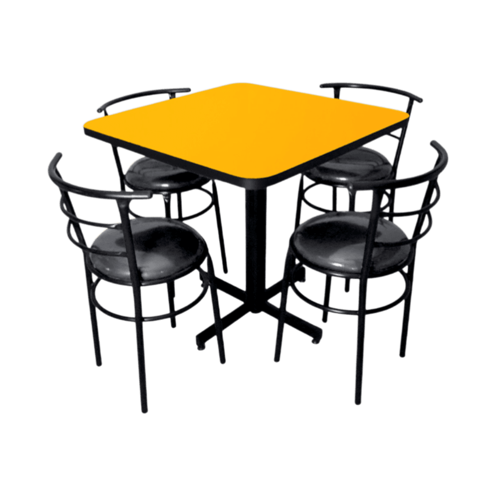 Conjunto Modelo Chabeli Amarillo - estándar 4 sillas view 2