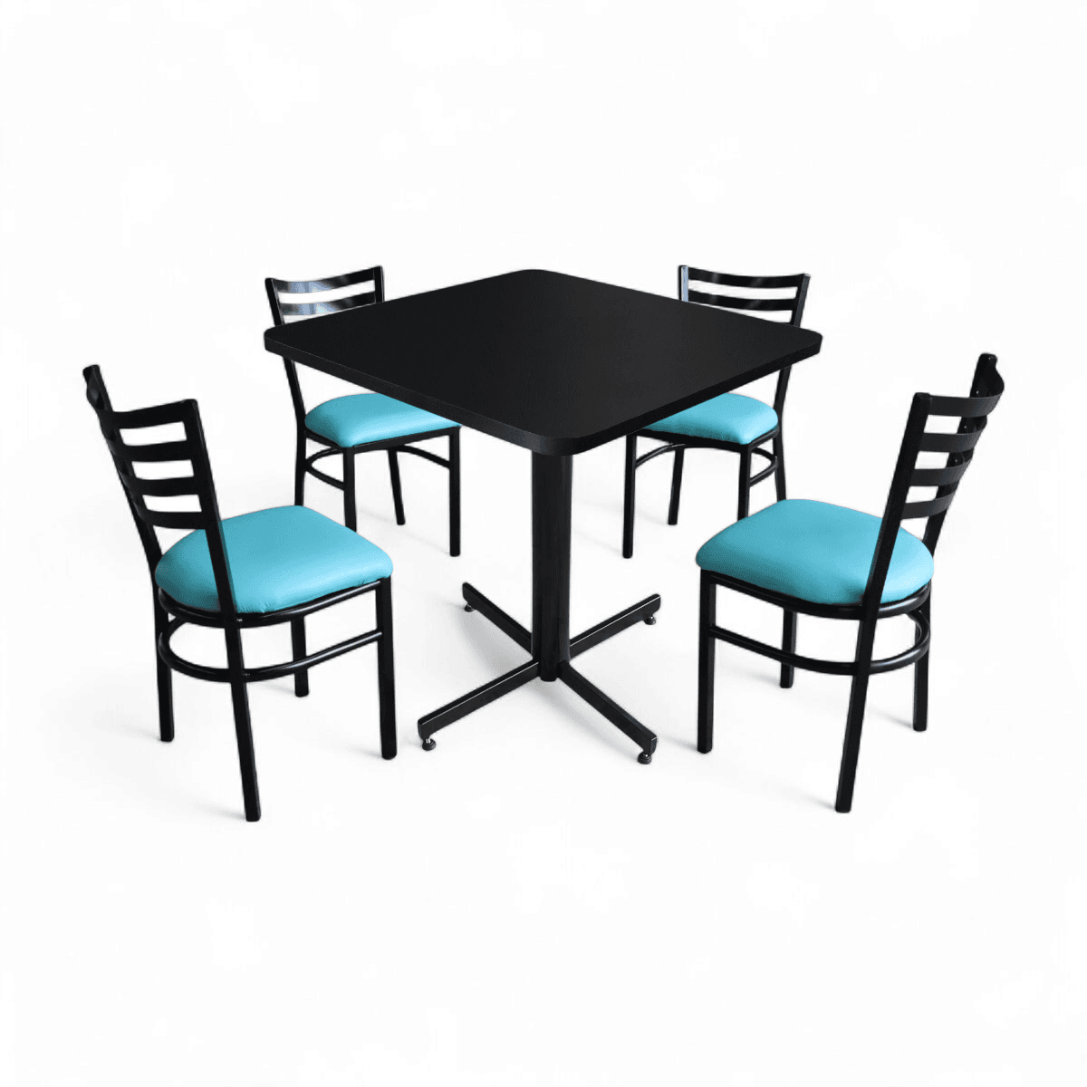 Conjunto Modelo Italia Negro Mate - estándar 4 sillas view 8