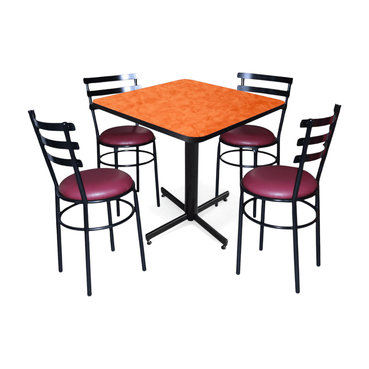 Conjunto Modelo Solera Naranja Deslavado - estándar 4 sillas view 4