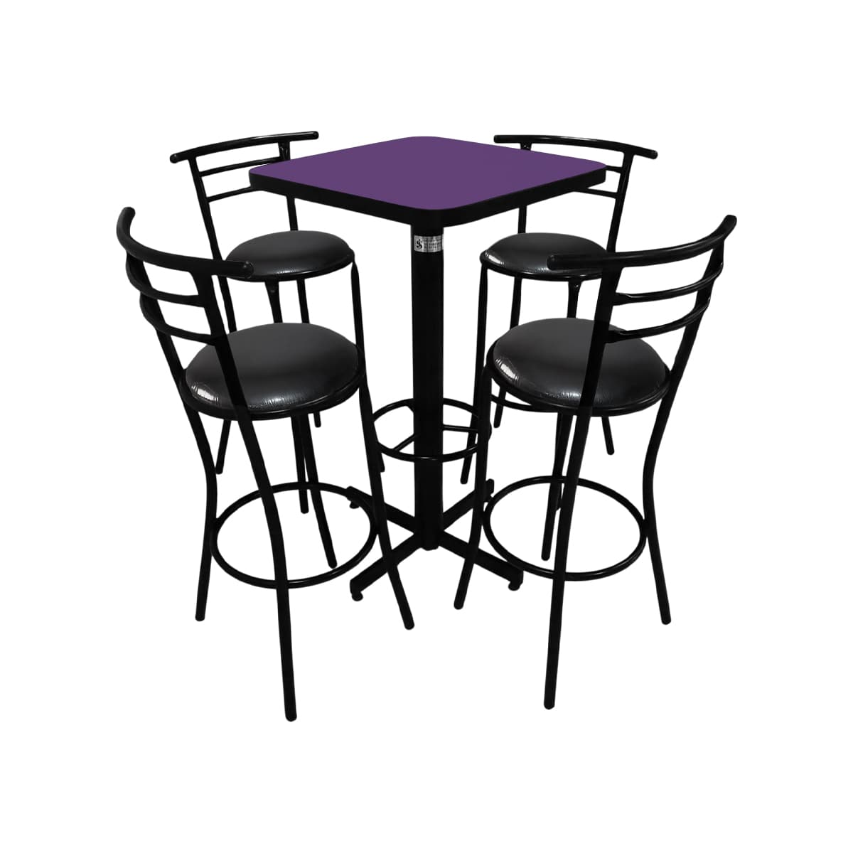 Conjunto Periquero Modelo Chabeli Morado - 4 bancos view 4