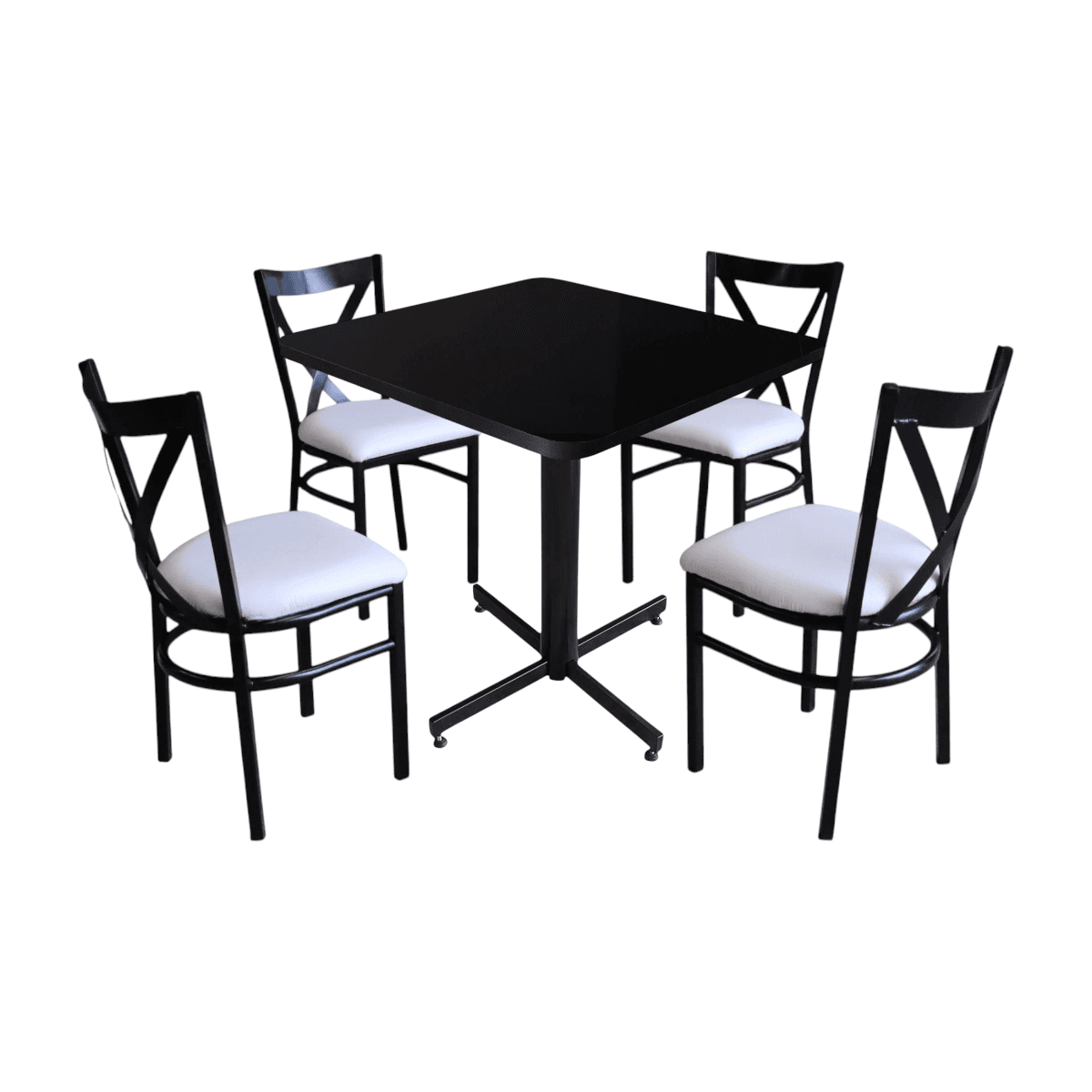 Conjunto Modelo Roma Negro Brillante - estándar 4 sillas view 13