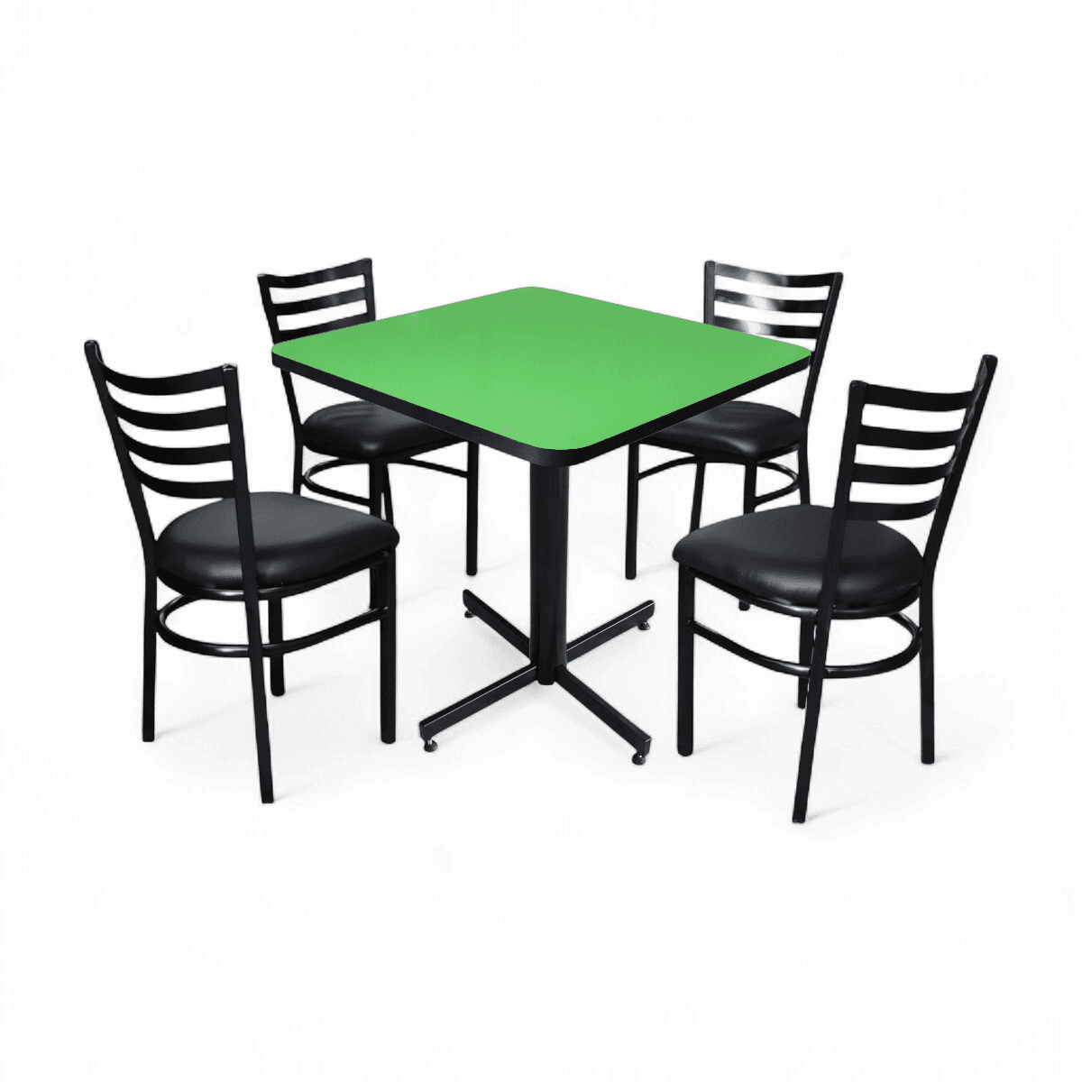 Conjunto Modelo Italia Verde Limón - estándar 4 sillas