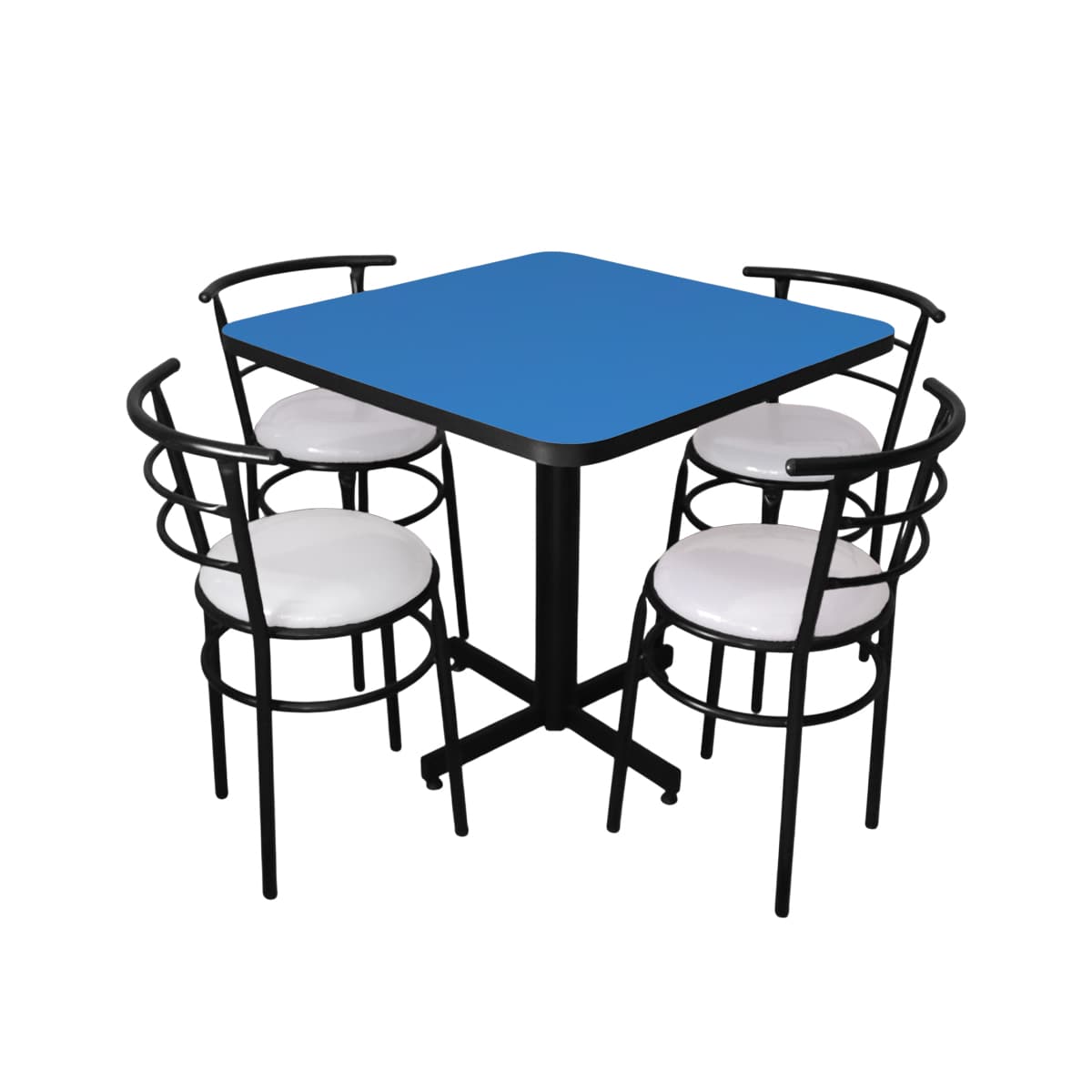 Conjunto Modelo Chabeli Azul Polar - estándar 4 sillas